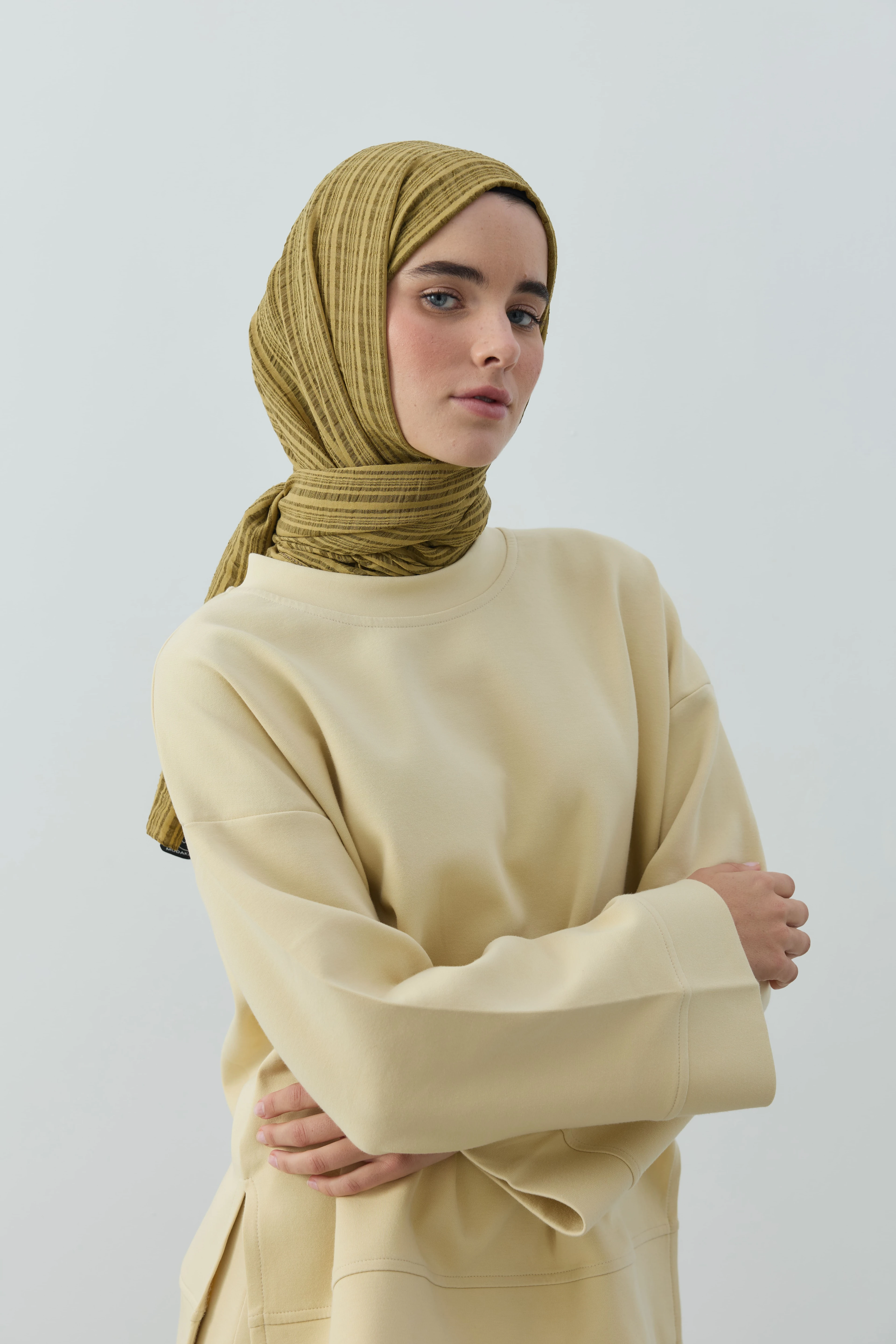 Misto Pamuk Serisi Şal - Yağ Yeşili