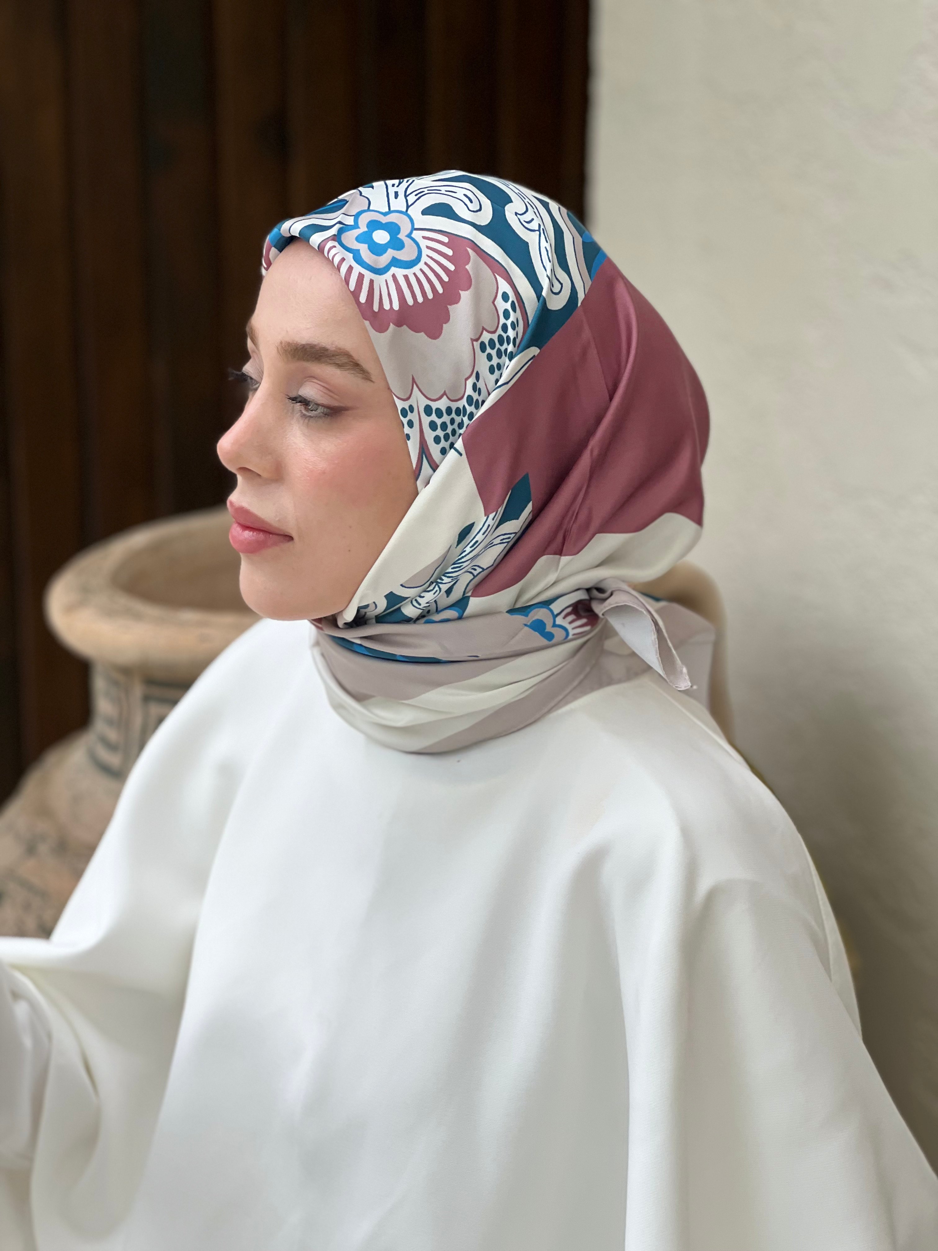 Sarmaşık Twill Eşarp - İğde