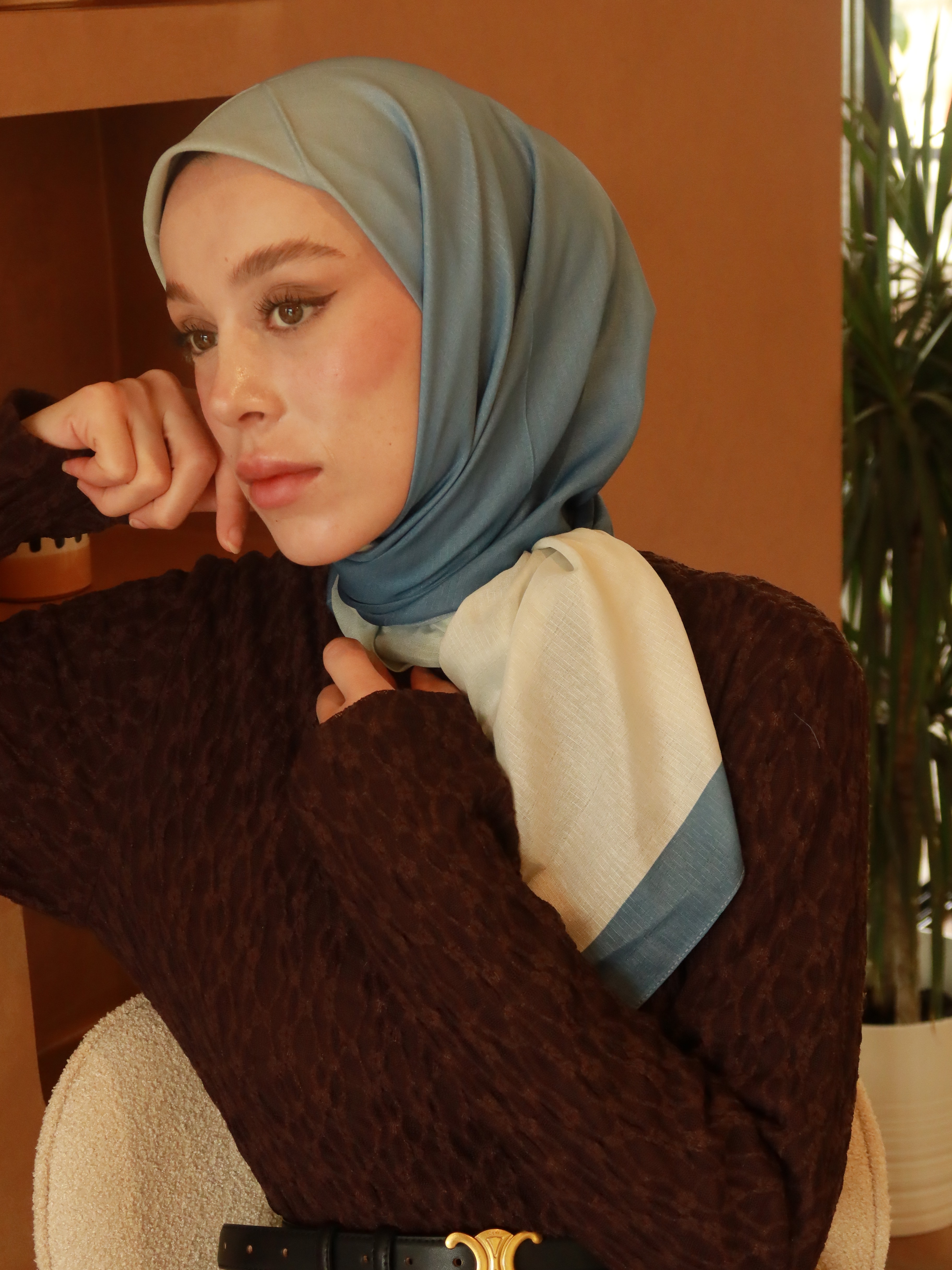 Thalya Desen Lina Eşarp - Mavi