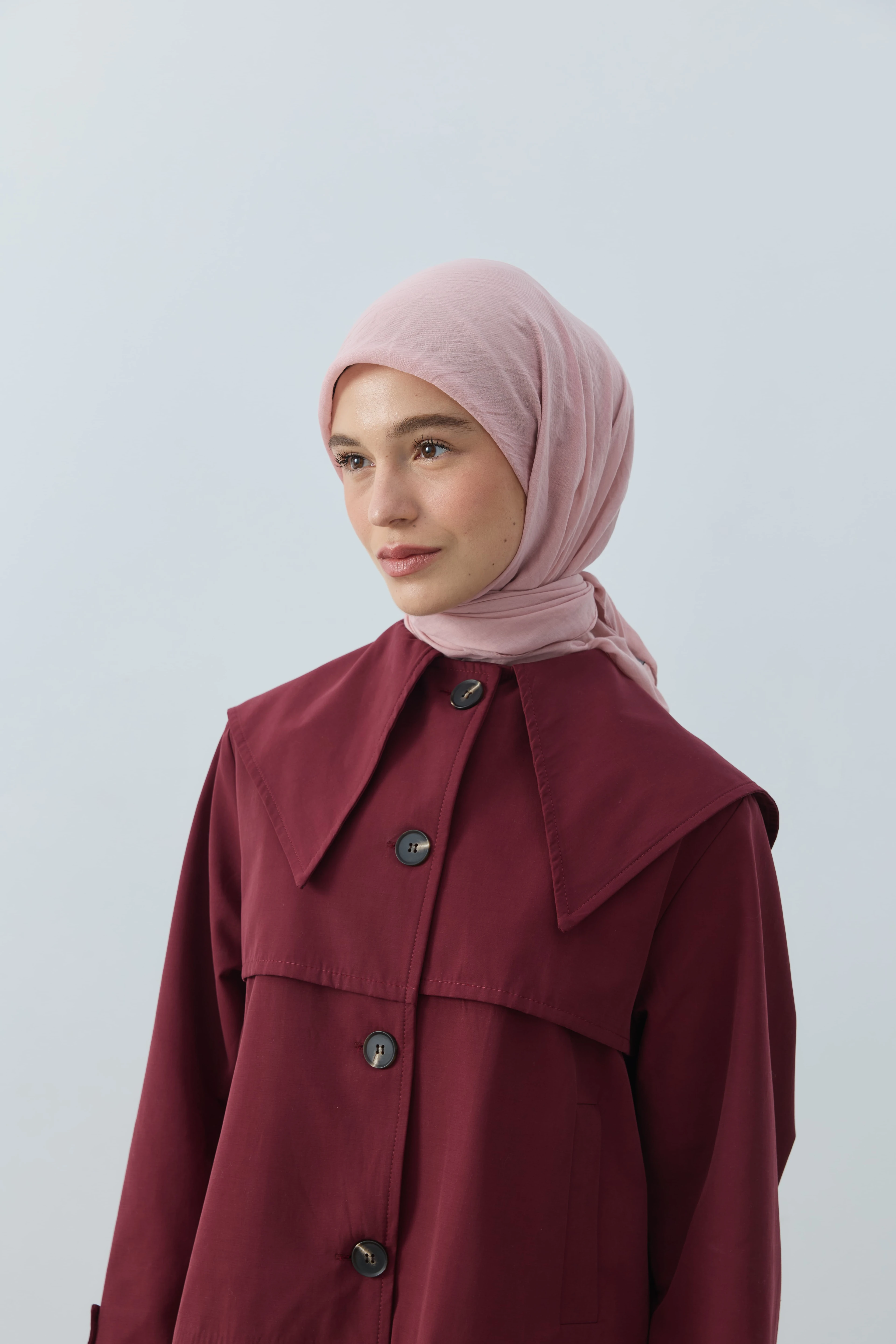 Aya Serisi Eşarp - Pudra