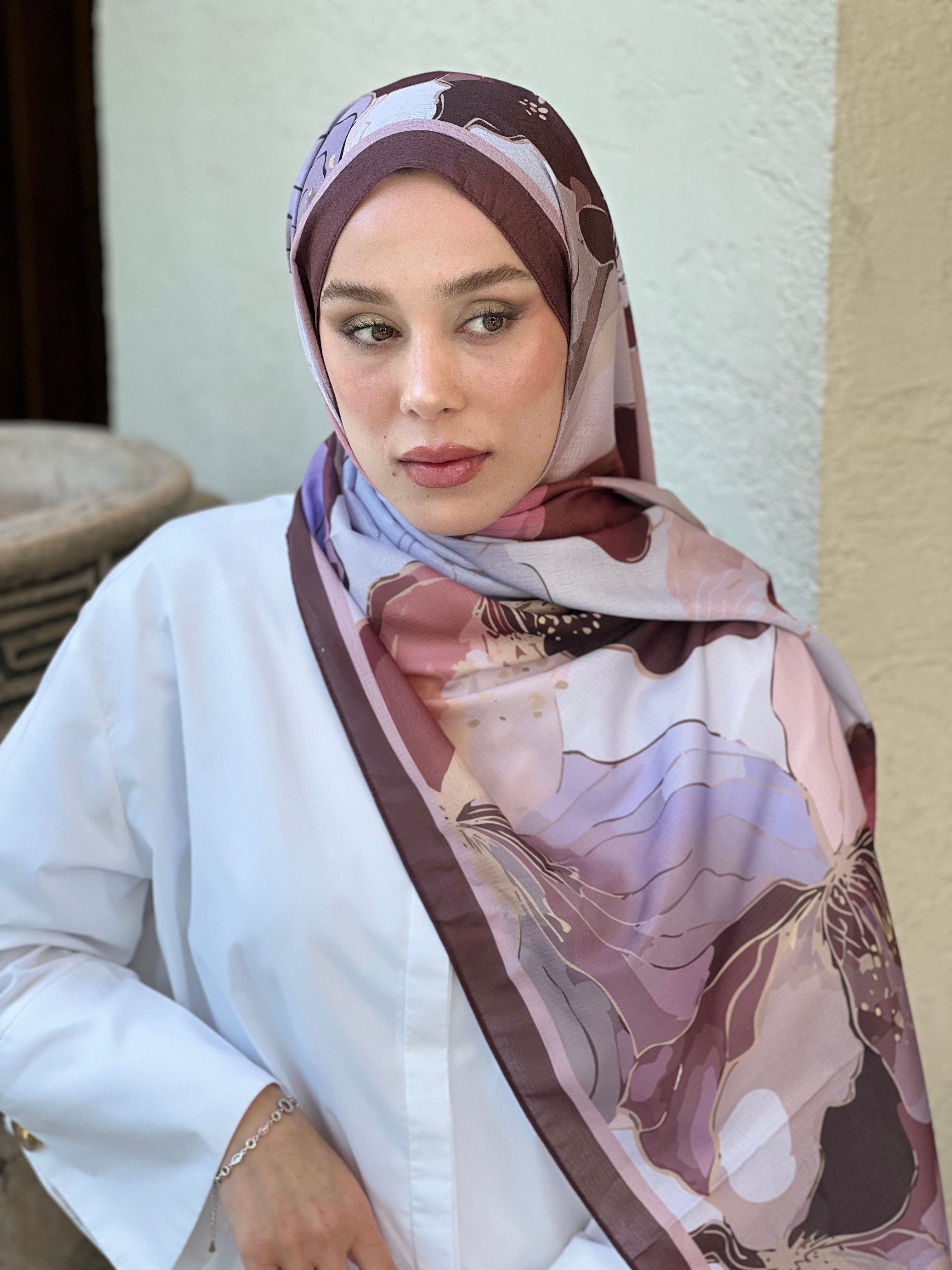 Florica Desen Lina Şal - Acı Kahve