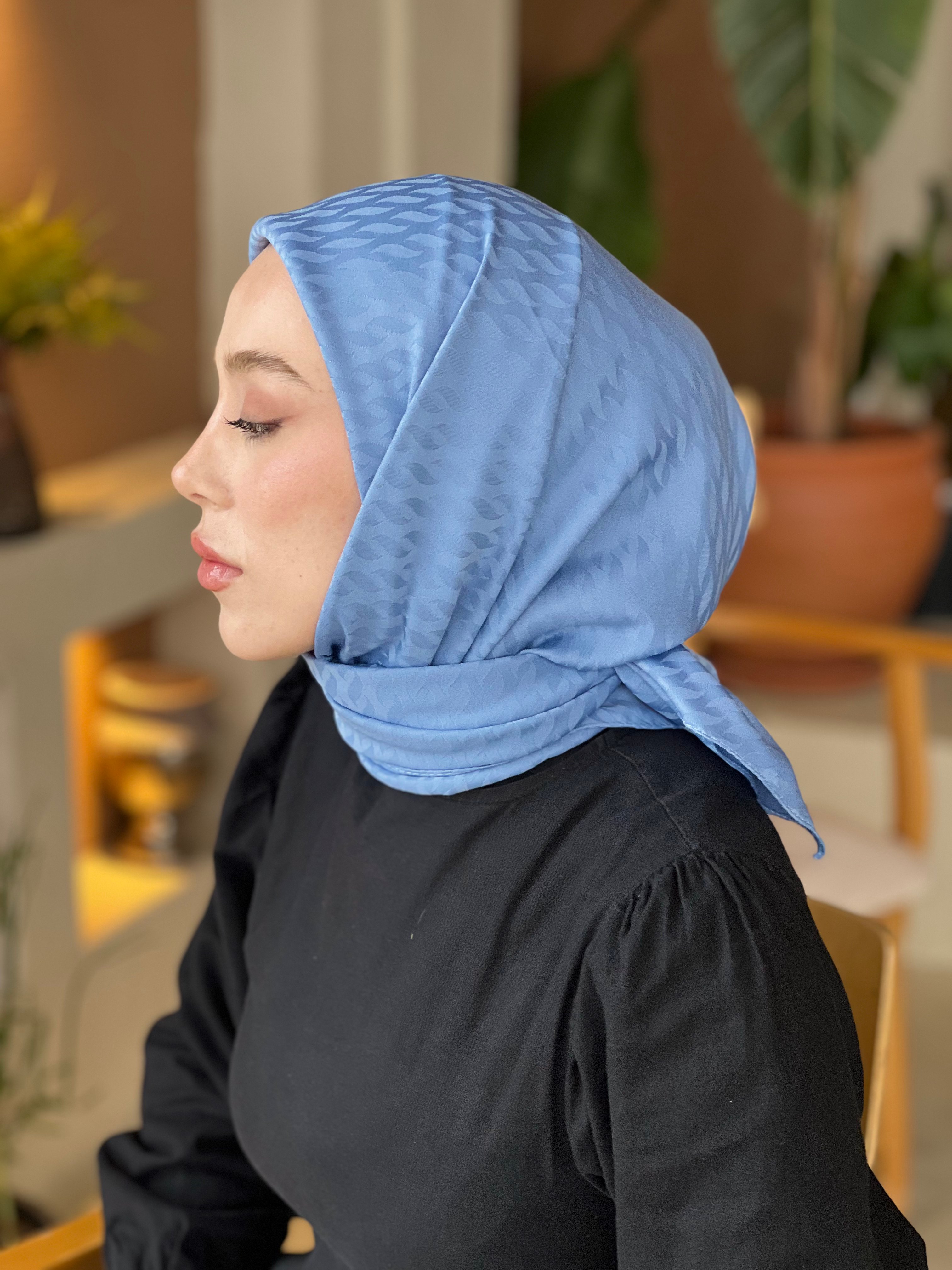 İpeksi Jakar Serisi Mini Damla Desen Eşarp