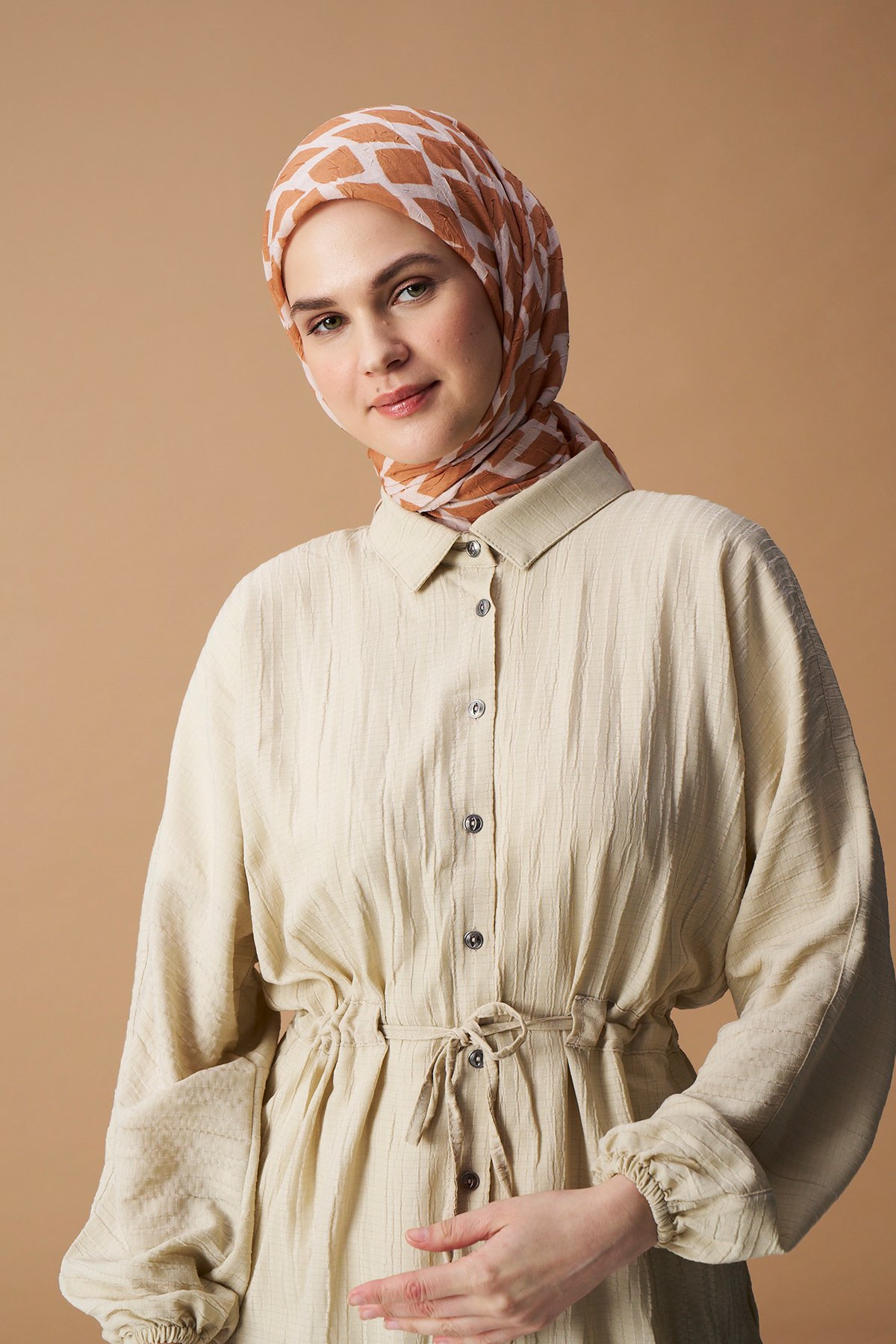 Box Desen Bambu Eşarp - İğde