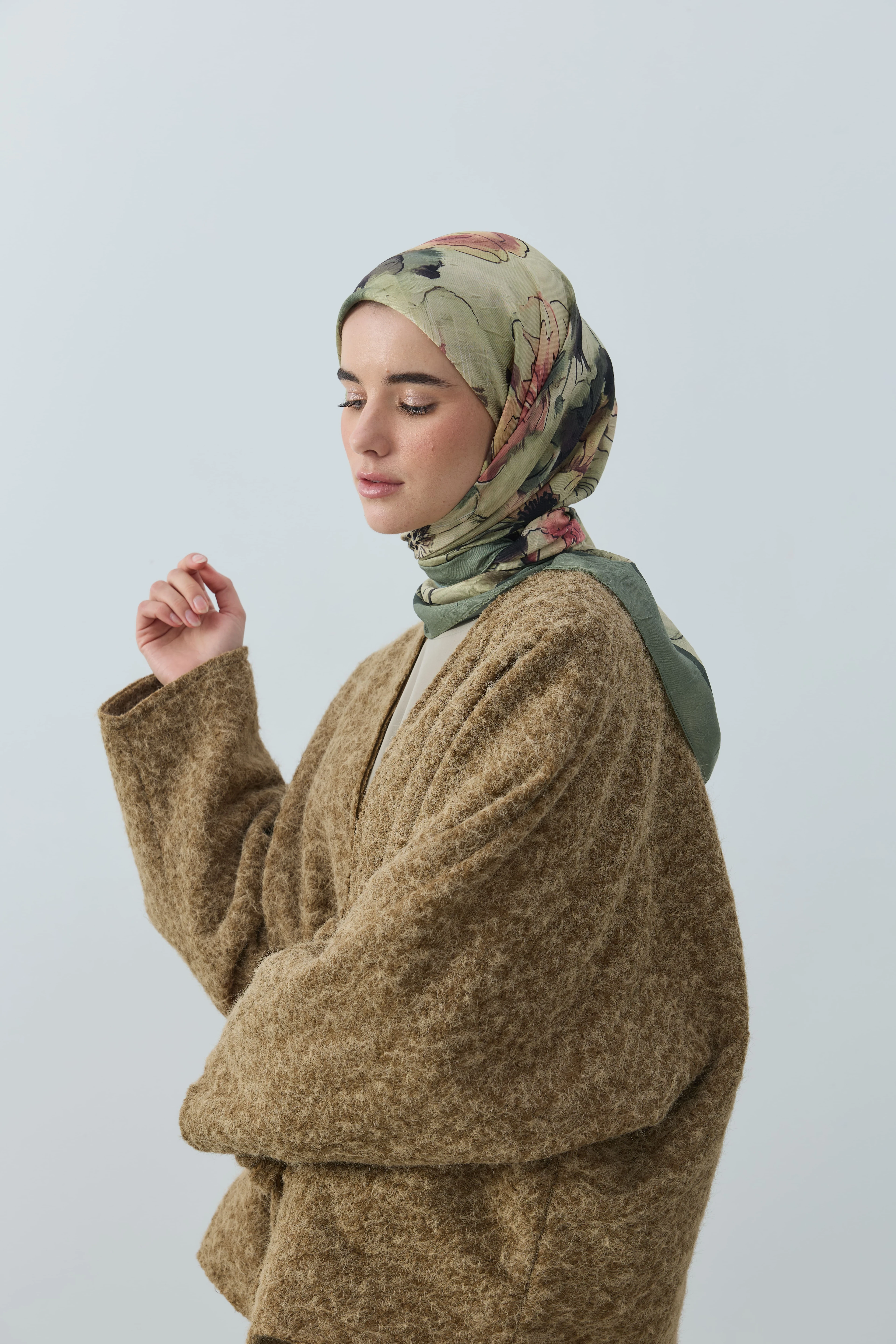 Evelyne Desen Bambu Eşarp - Yeşil Çay