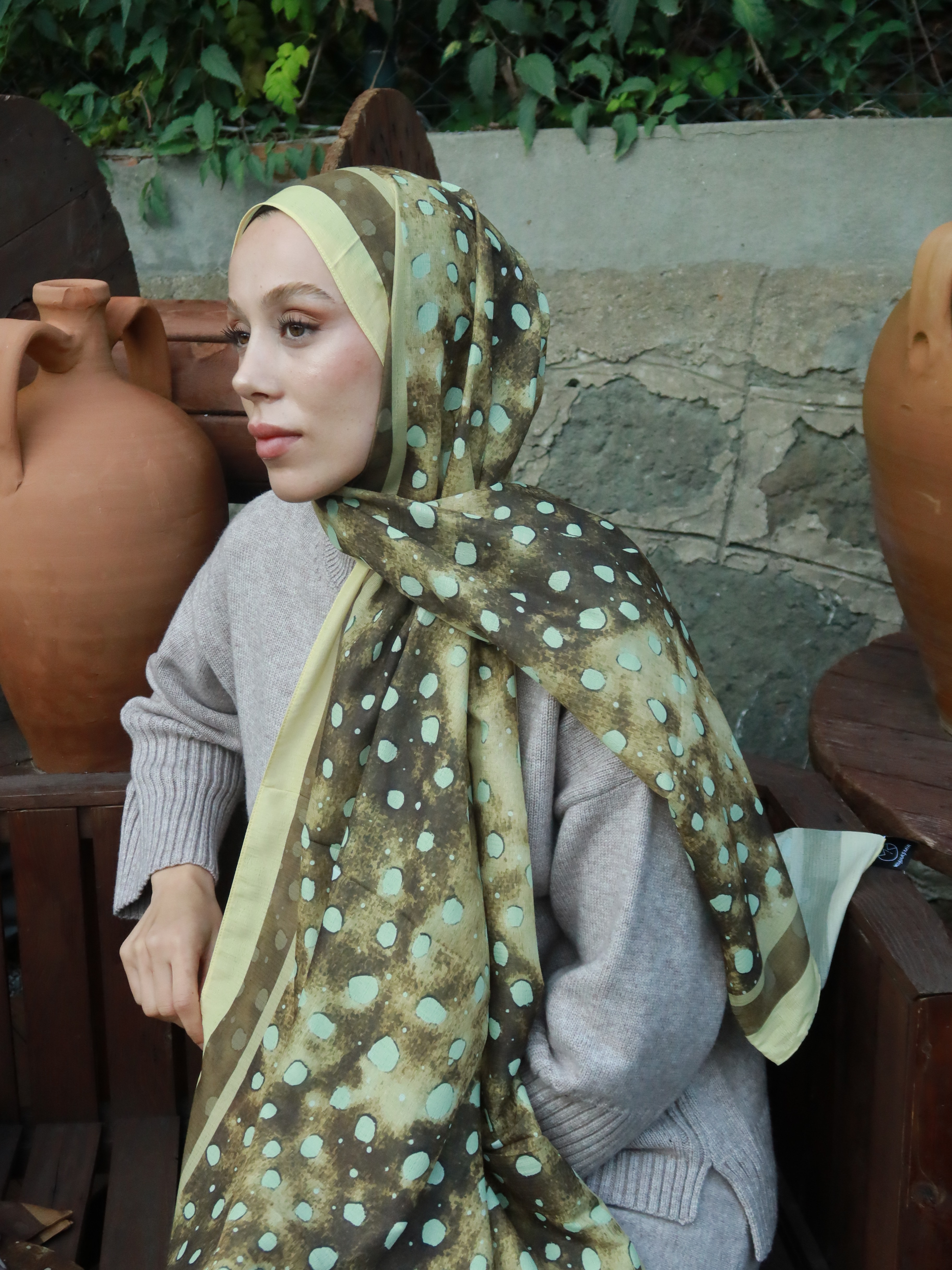 Geyik Desen Lina Şal
