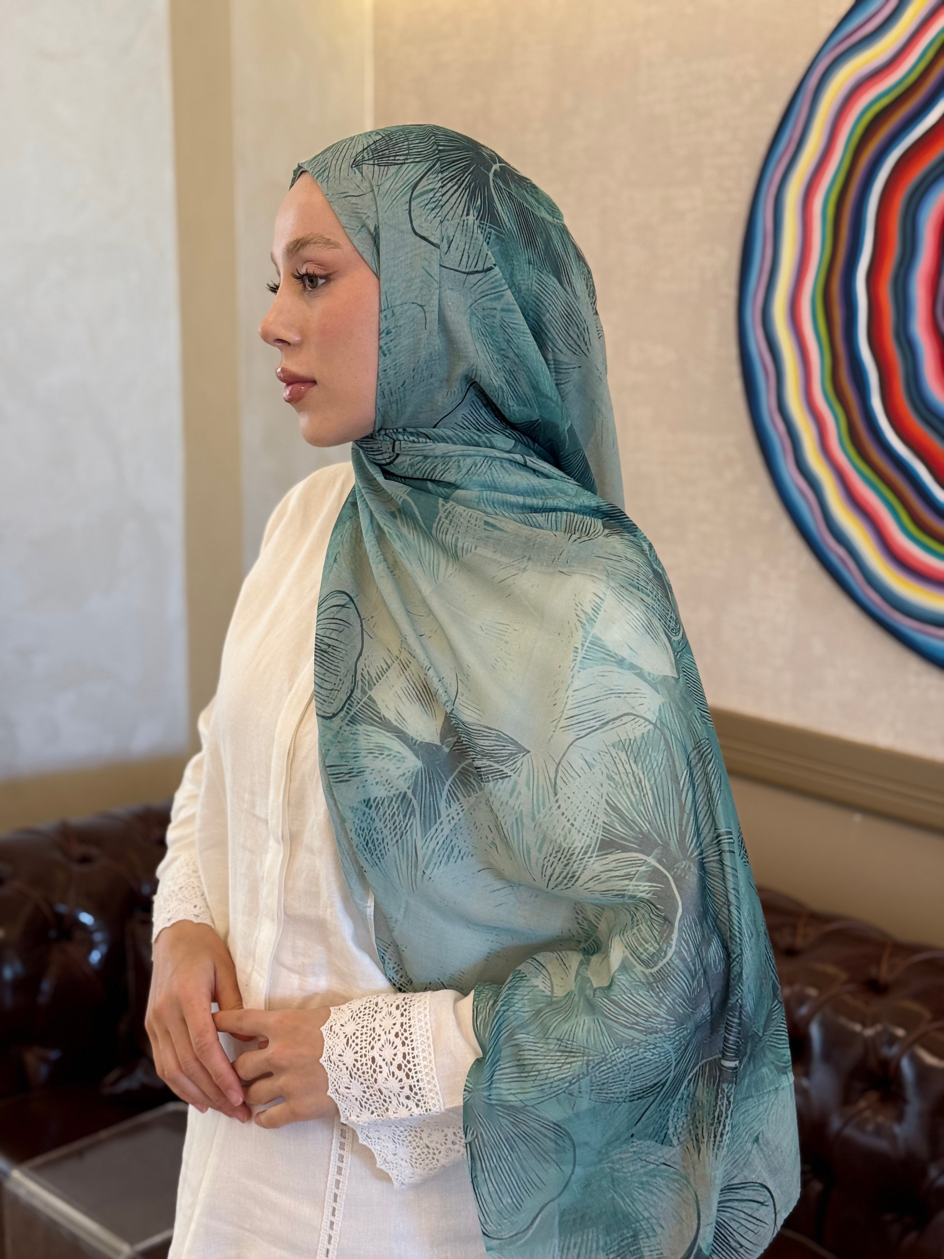 Esilda Desen Aya Şal - Zümrüt