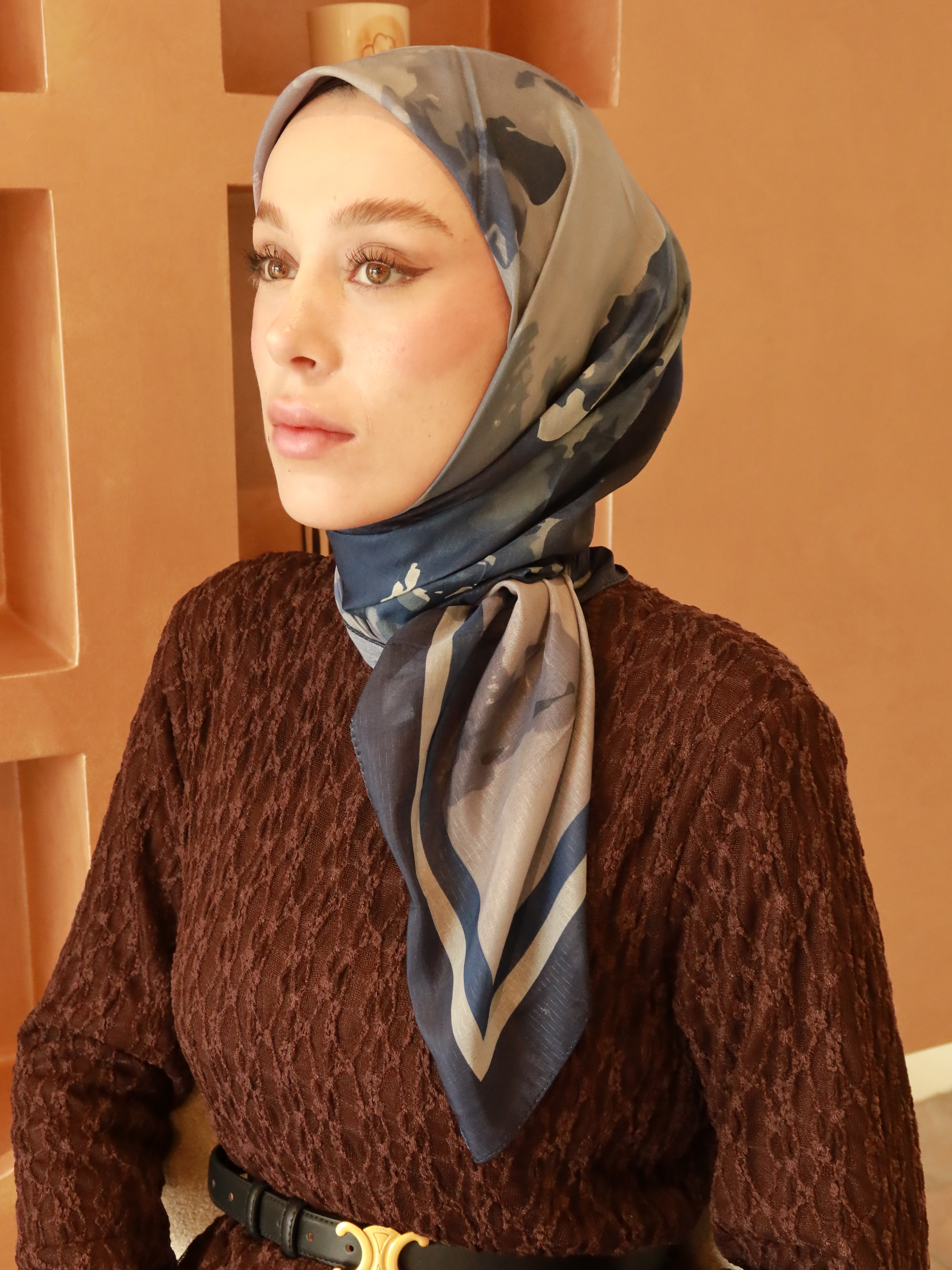 Myren Desen Lina Eşarp - Lacivert