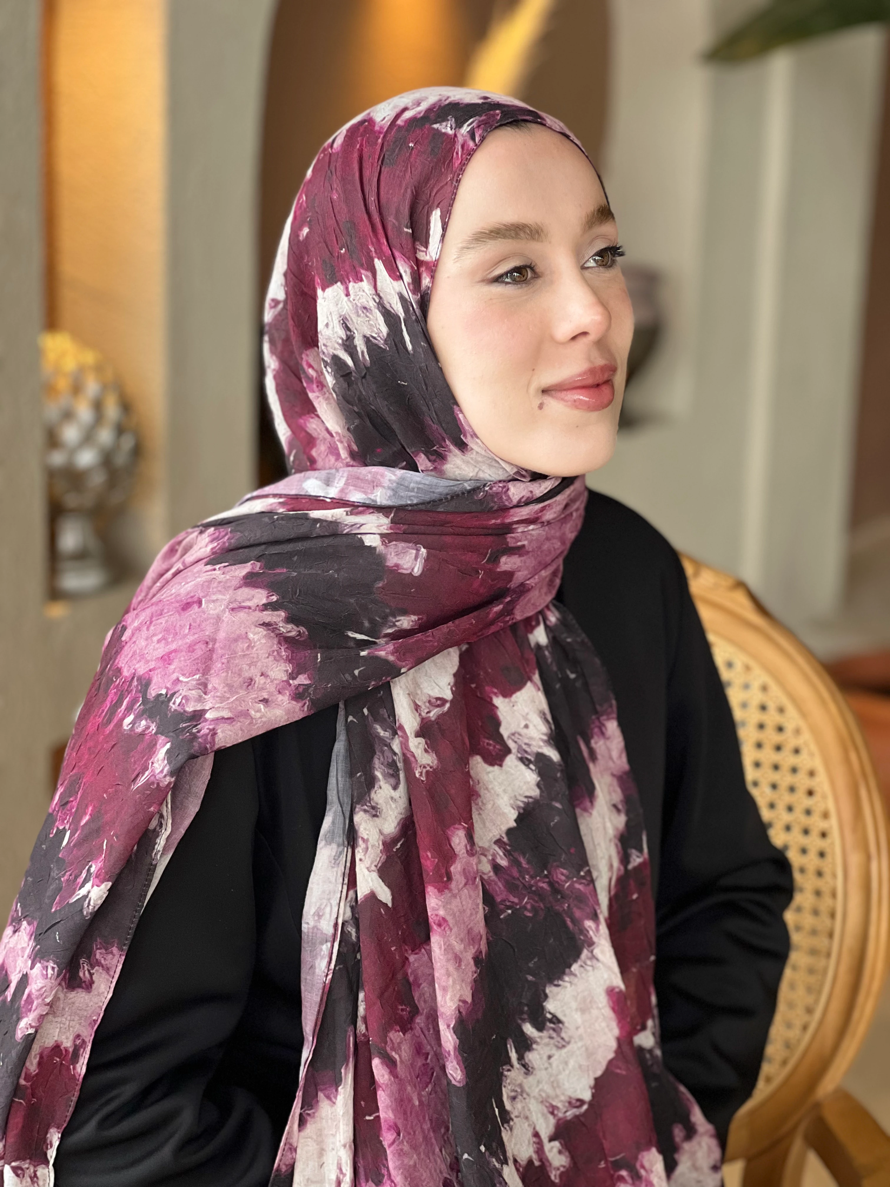 İlkbahar Ritm Desen Bambu Şal