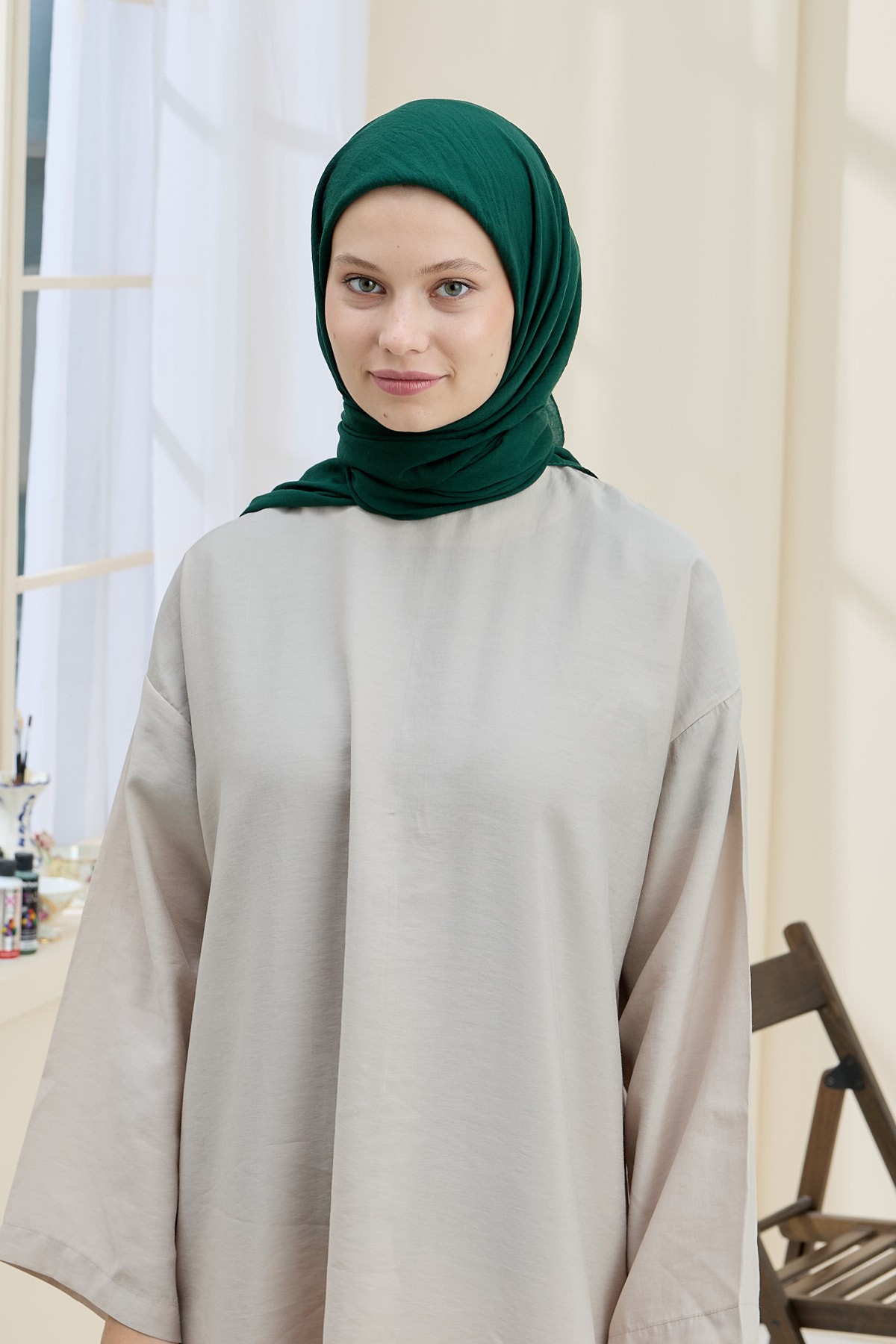 Neo Cotton Scarf - Sea Green