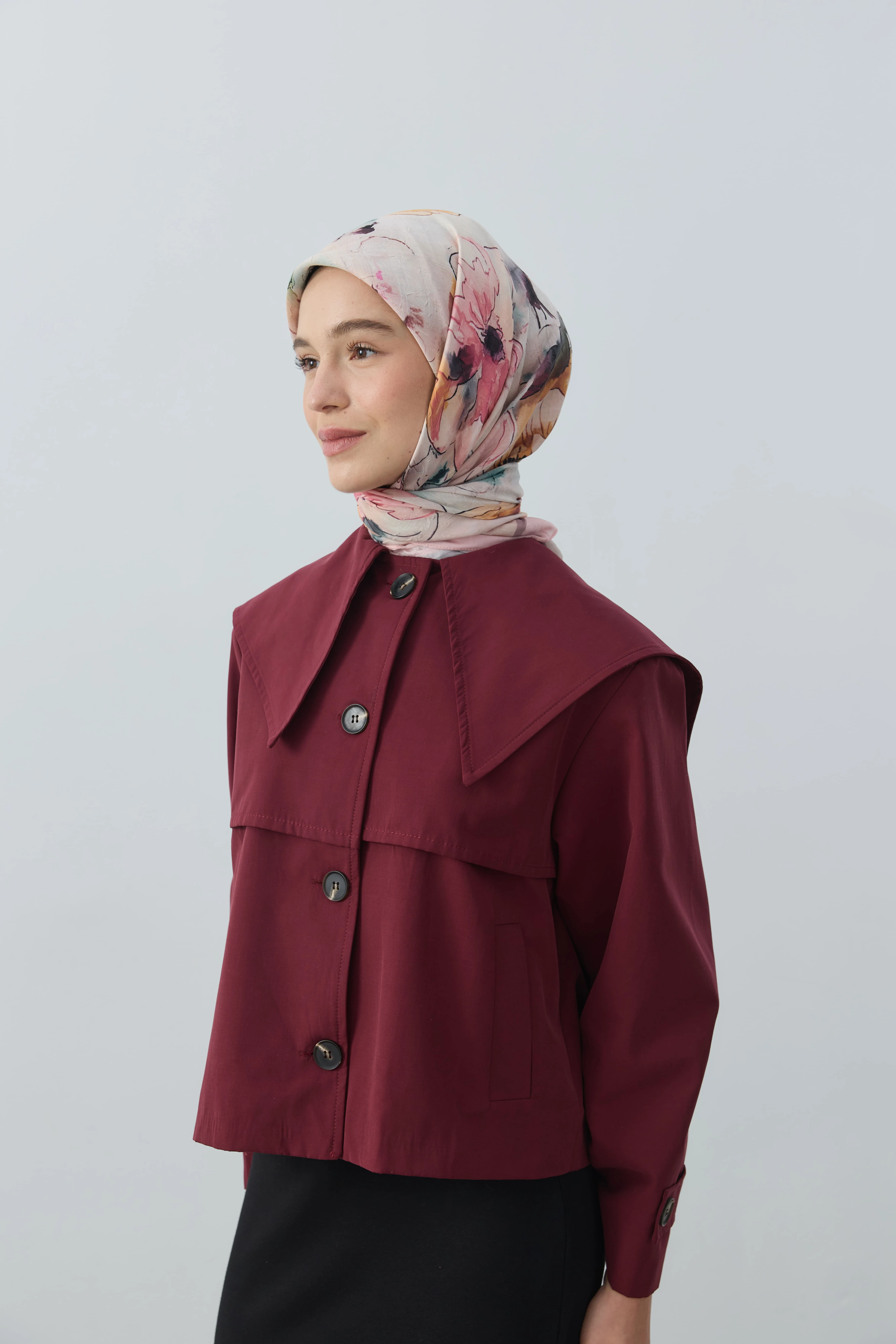 Evelyne Desen Bambu Eşarp - Pembe