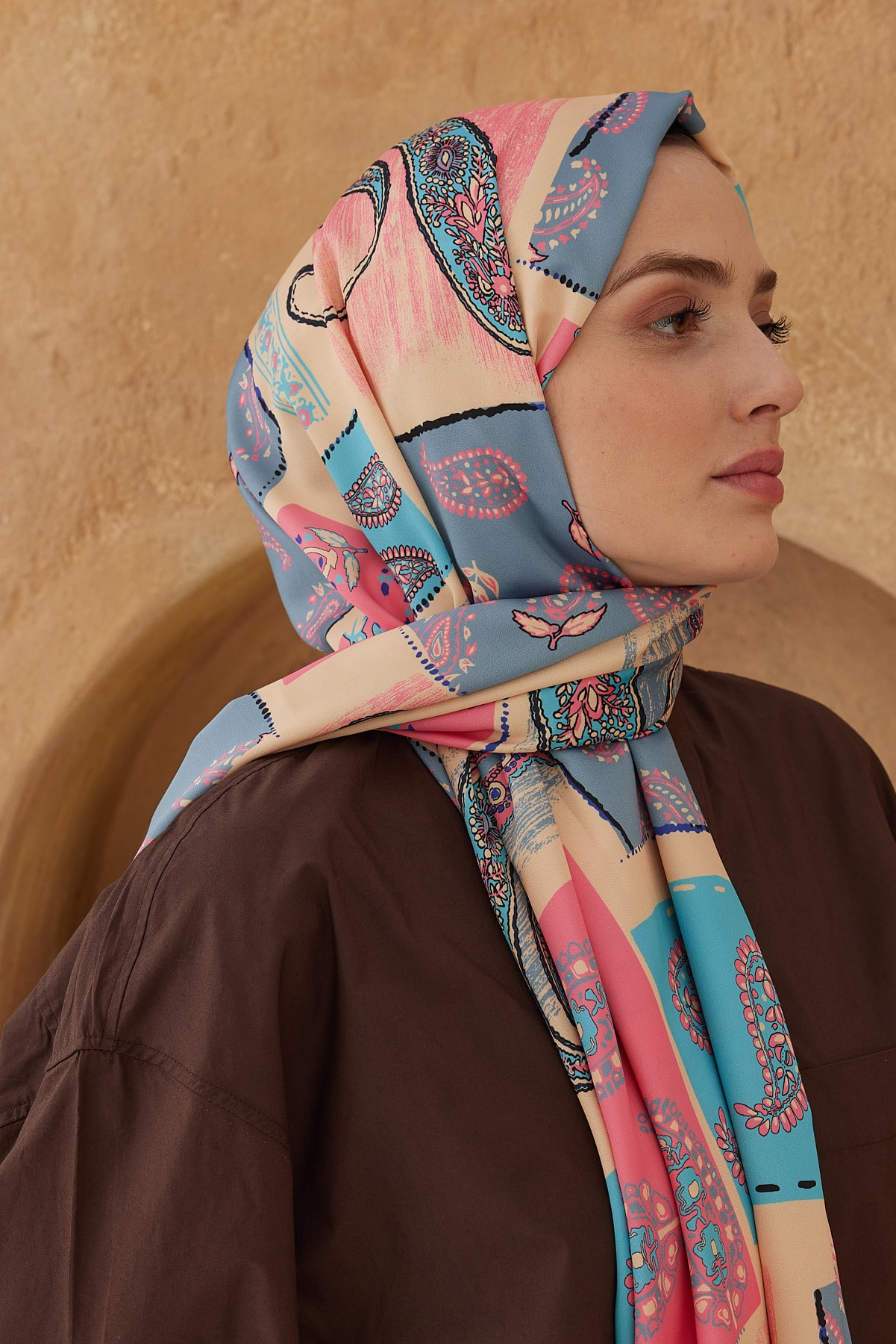 İpeksi Şal Paisley Patchwork Desen