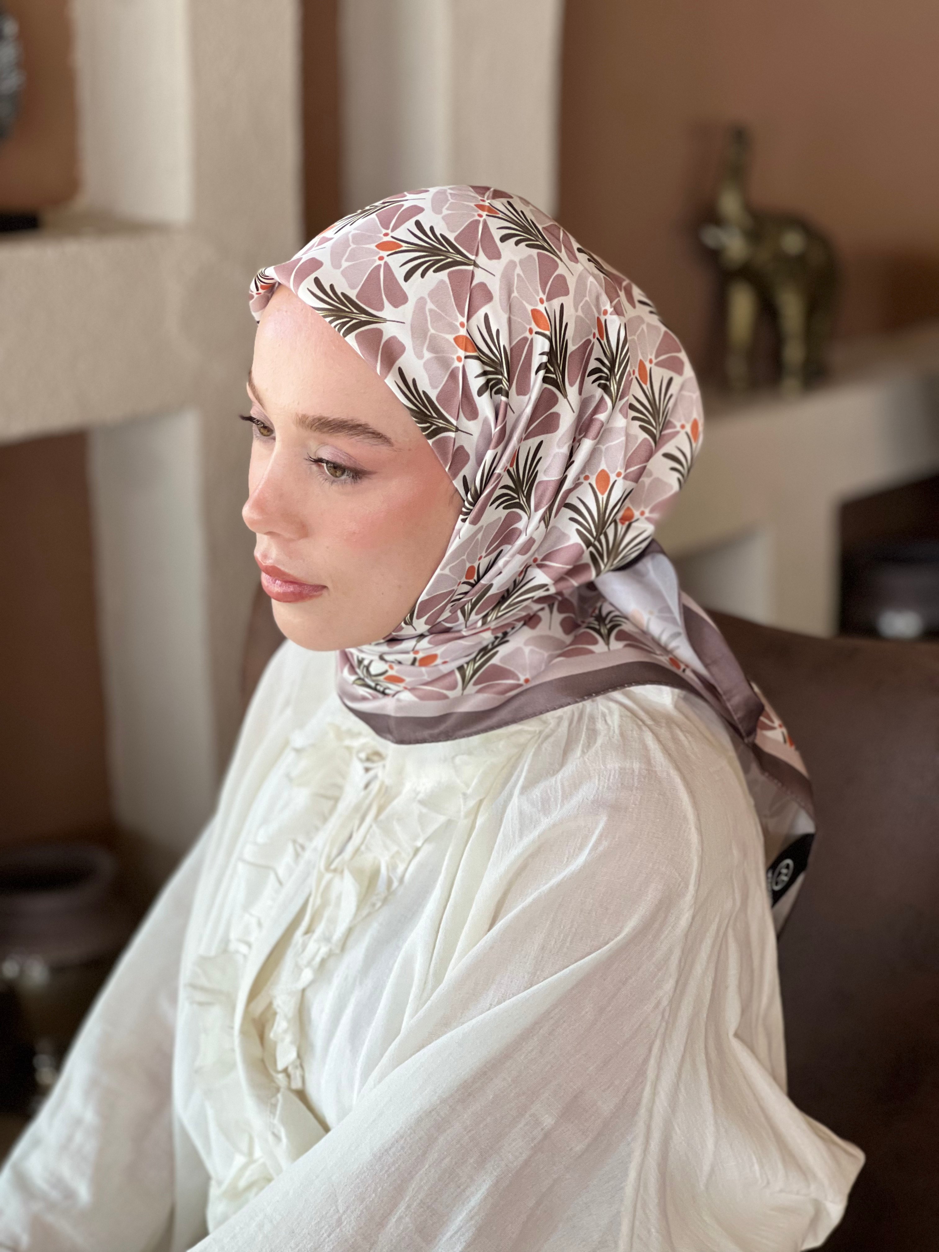 Tulinia Desen Tanca Eşarp - Acı Kahve