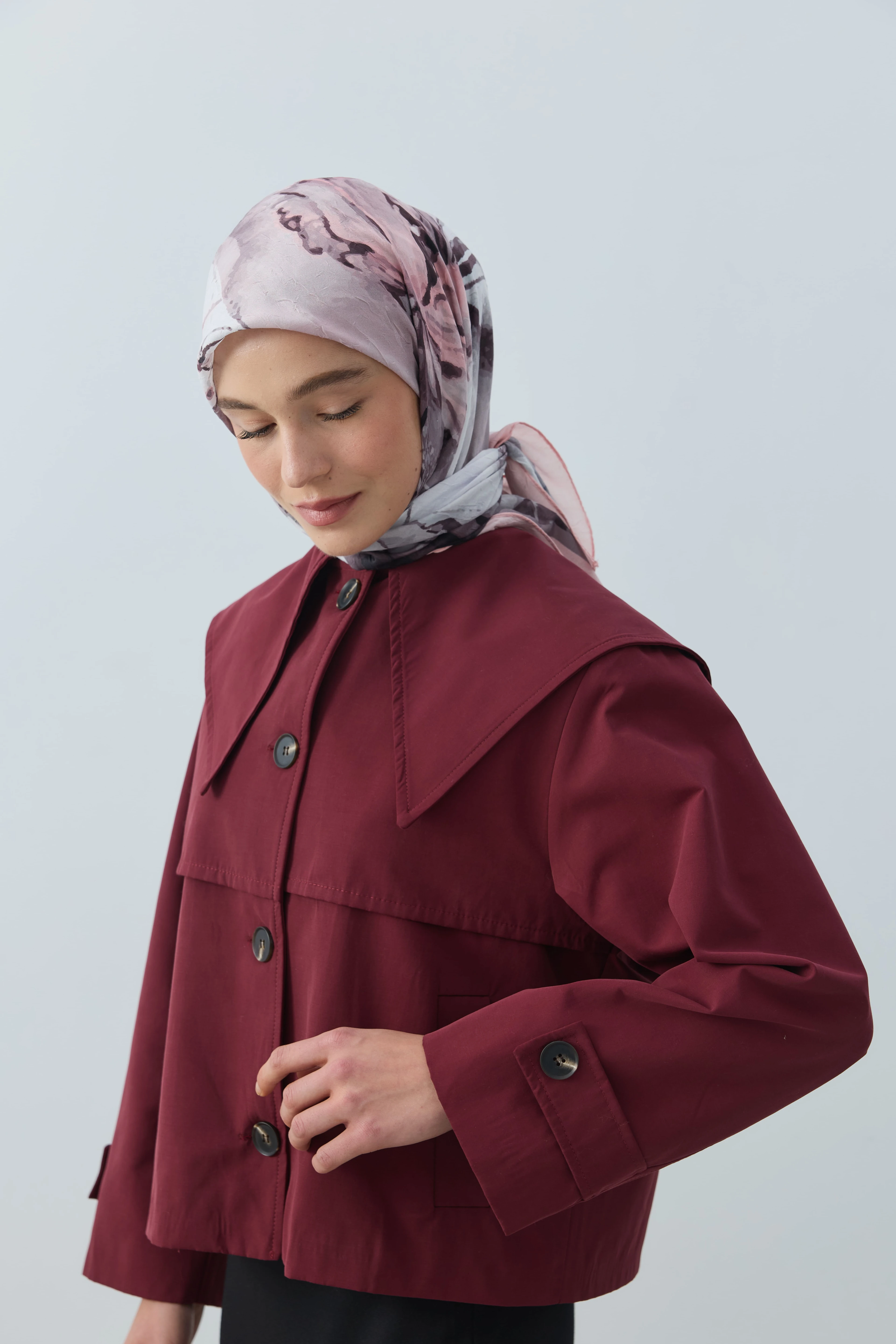 Seraphy Desen Bambu Eşarp - Yavruağzı