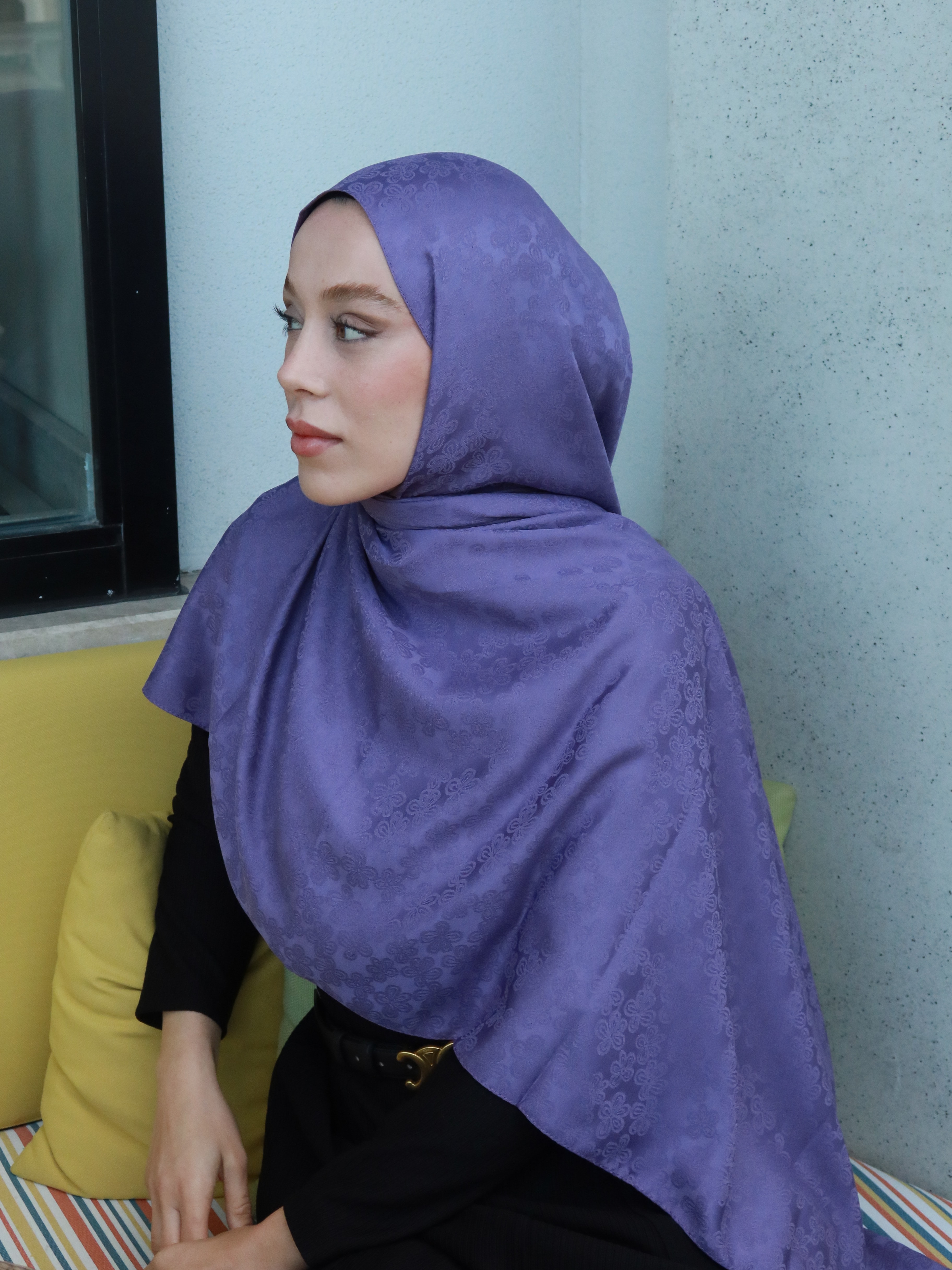 İpeksi Jakar Serisi Amber Desen - Mor