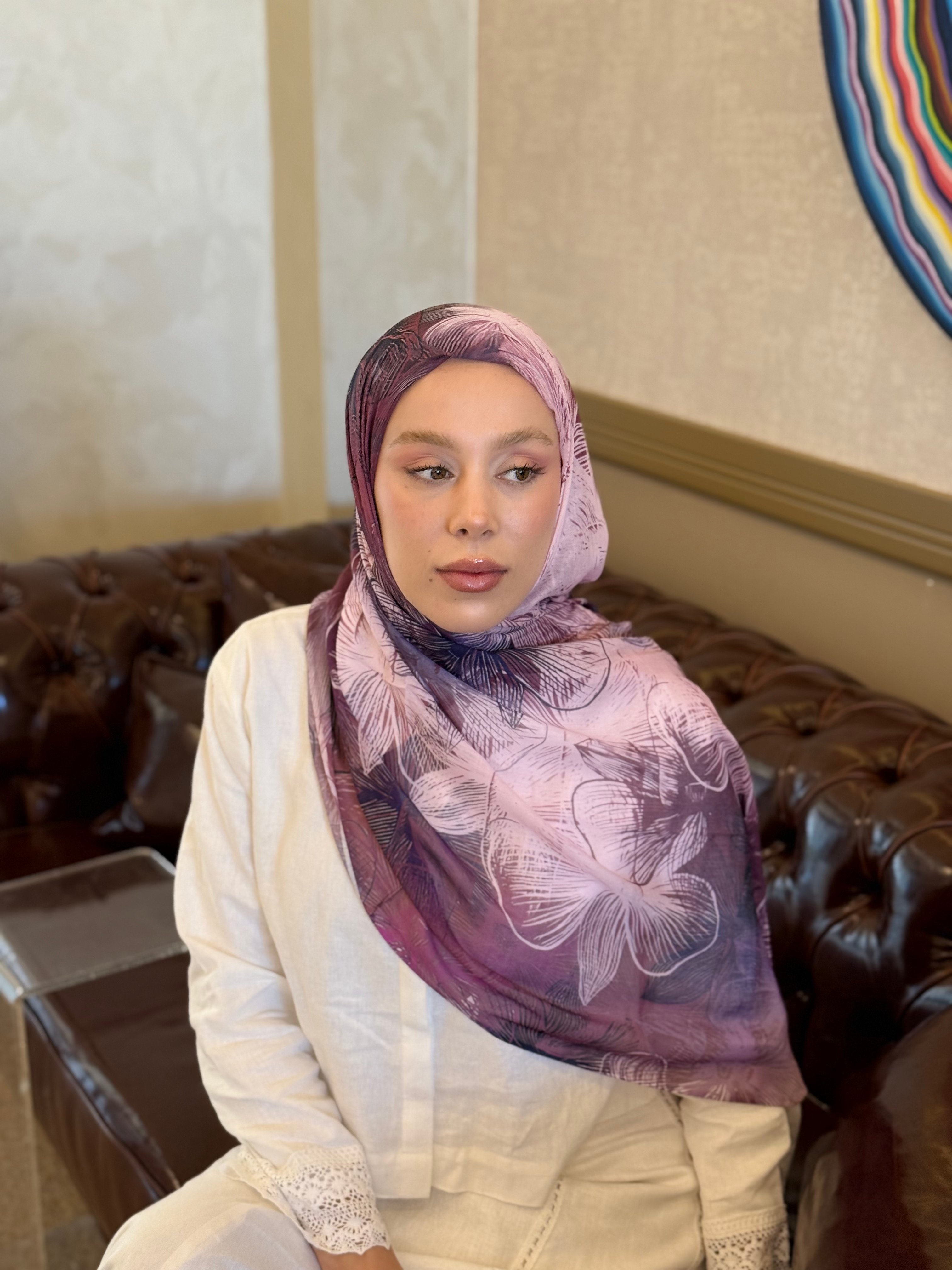 Esilda Desen Aya Şal - Pembe