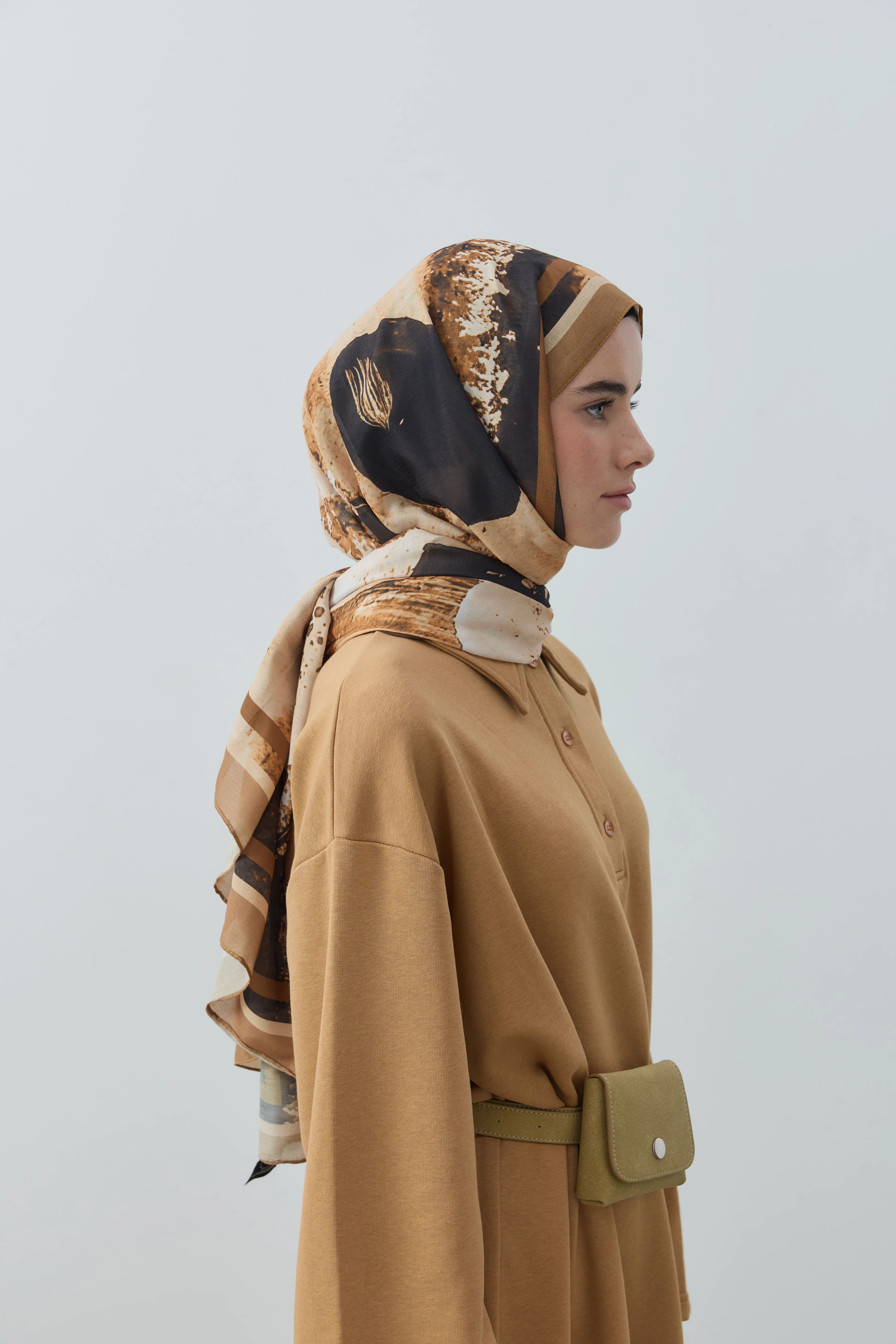 Ardora Desen Lina Şal - Karamel