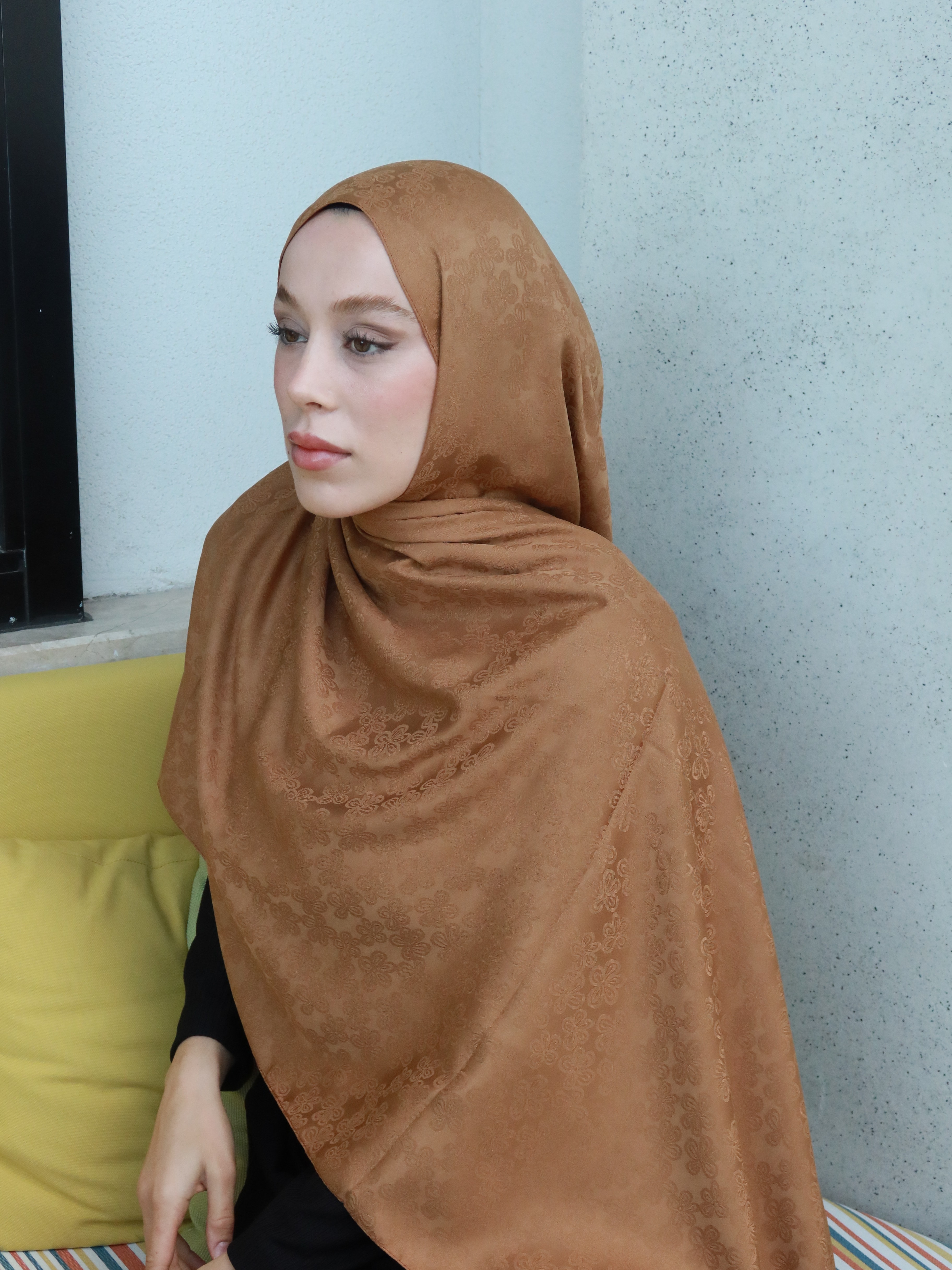 İpeksi Jakar Serisi Amber Desen - Karamel