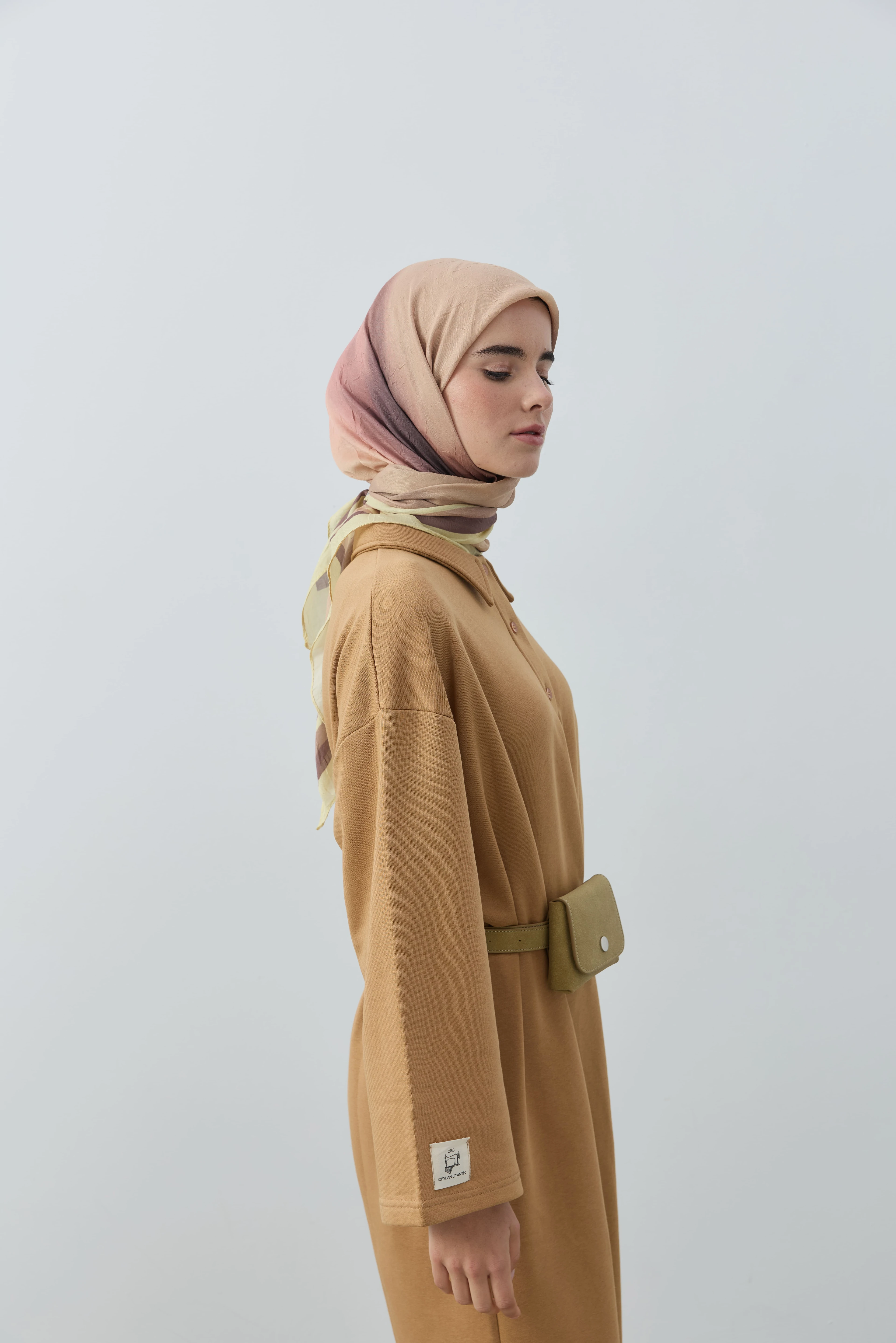 Orelia Desen Bambu Eşarp - Butter Yellow