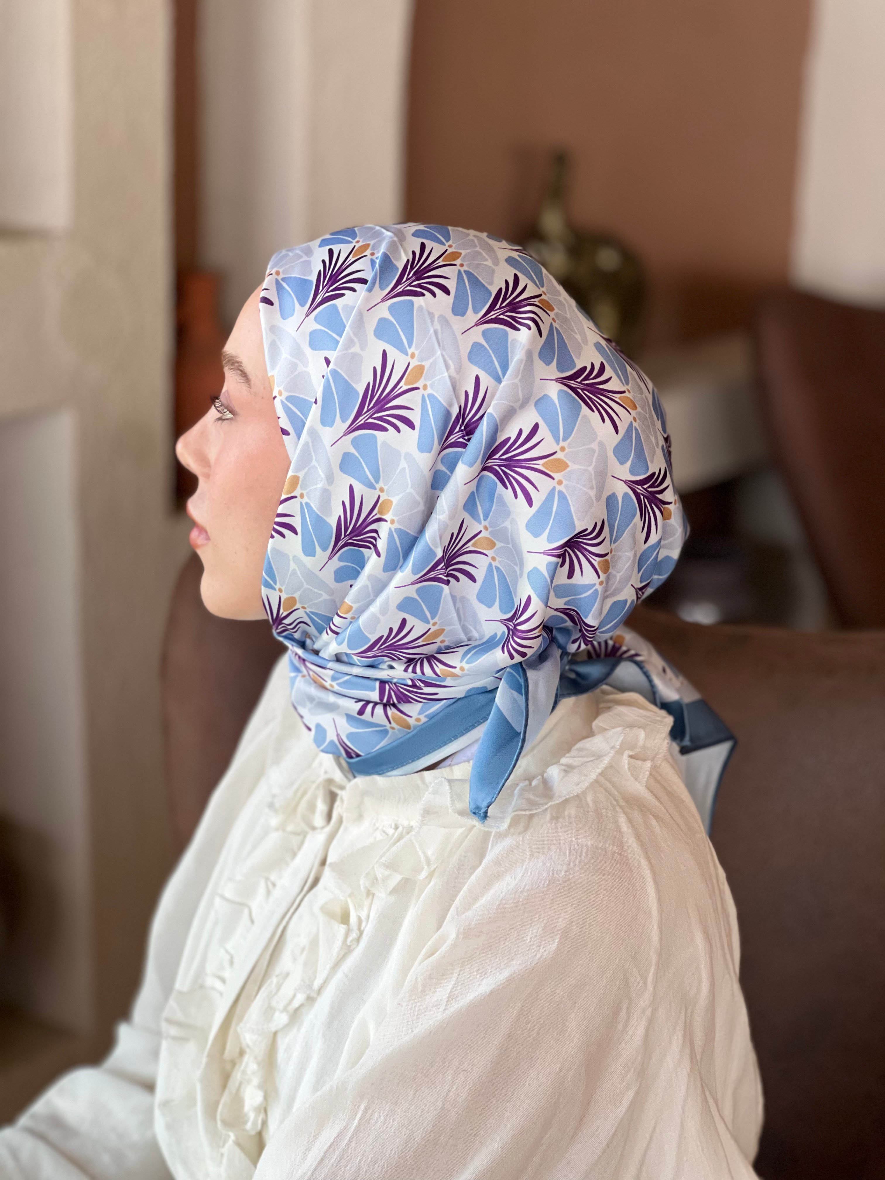 Tulinia Desen Tanca Eşarp - Mavi