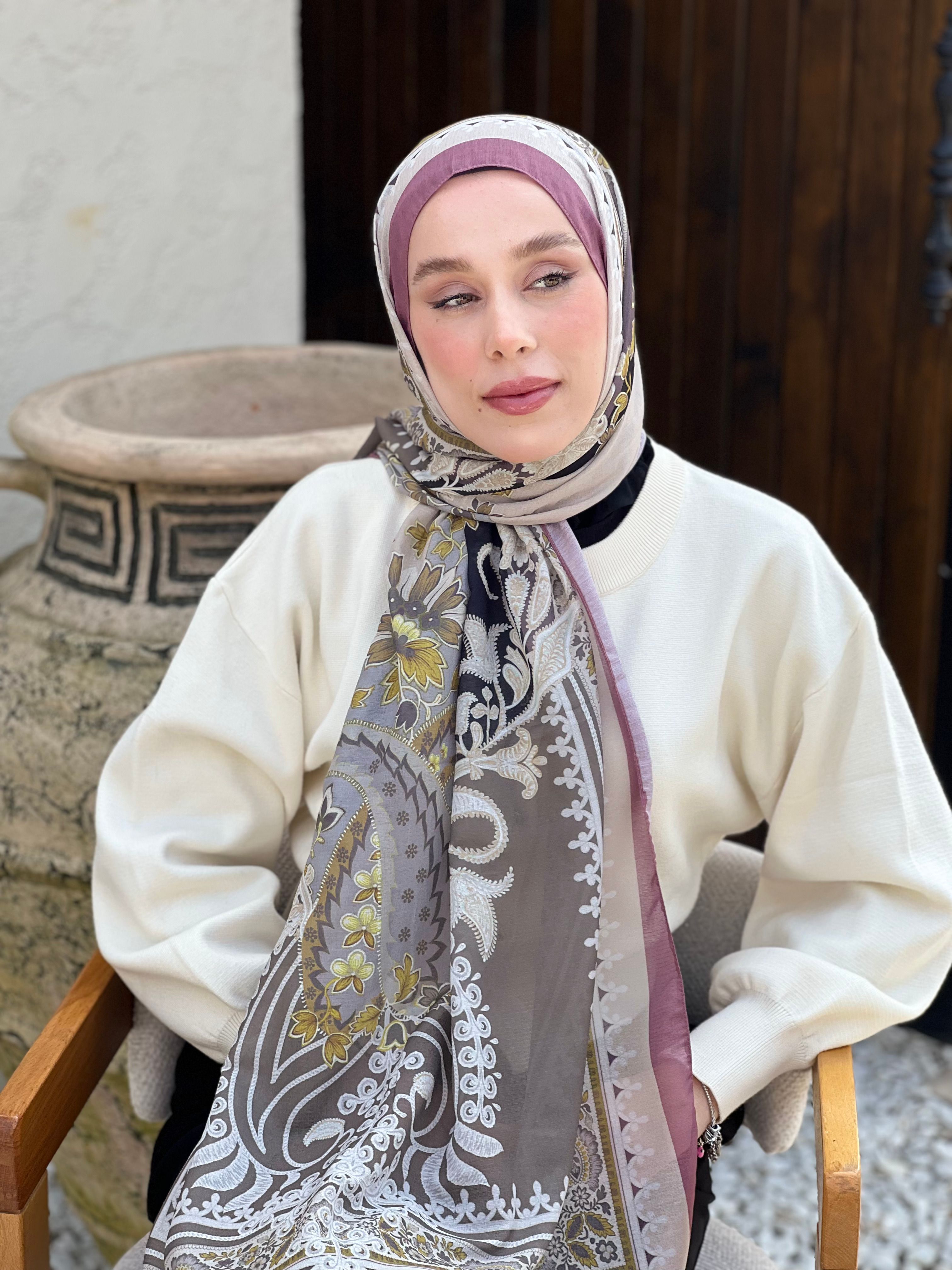 Meknes Pattern Lina Shawl - Marsala