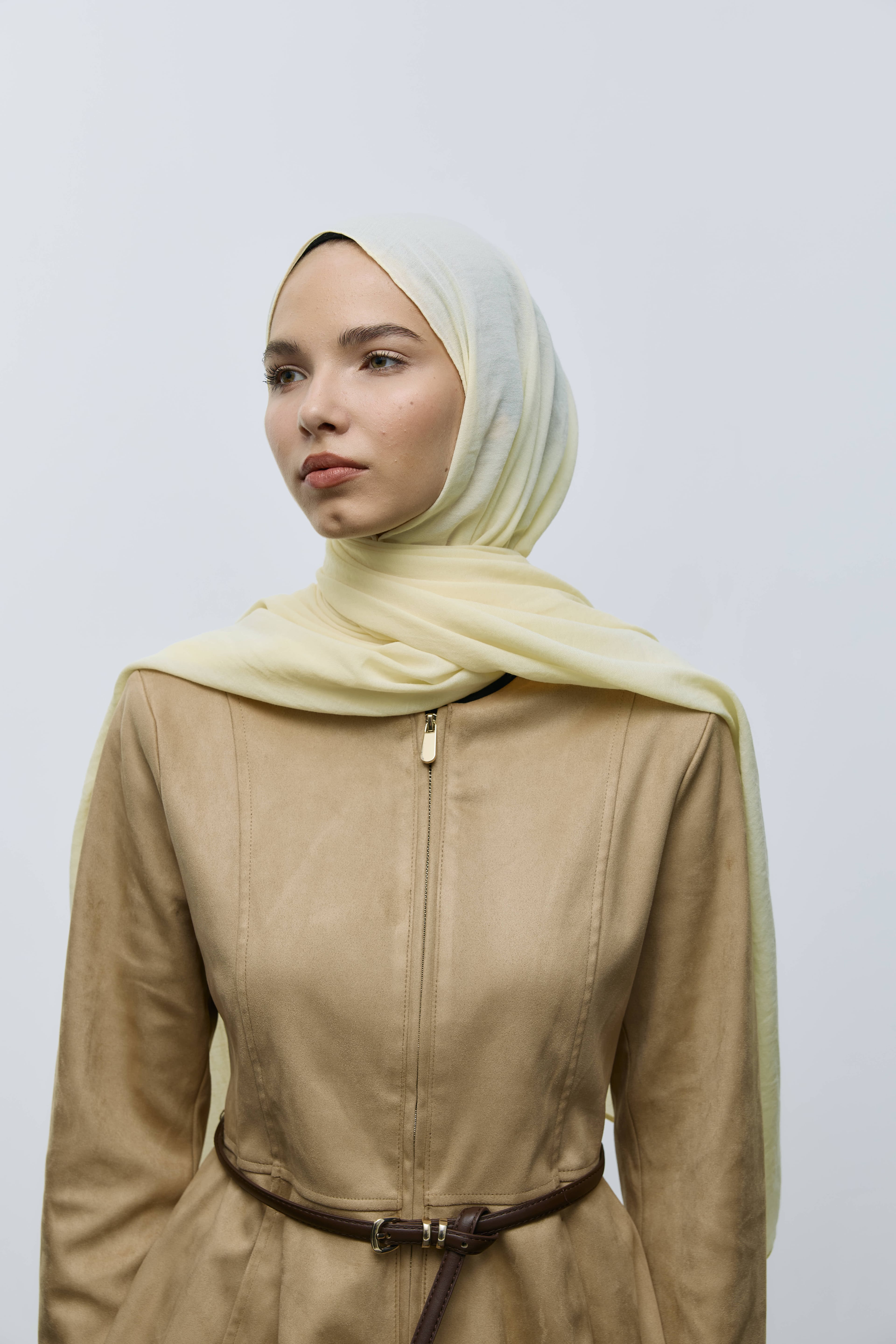 Krash Cotton Shawl - Ecru