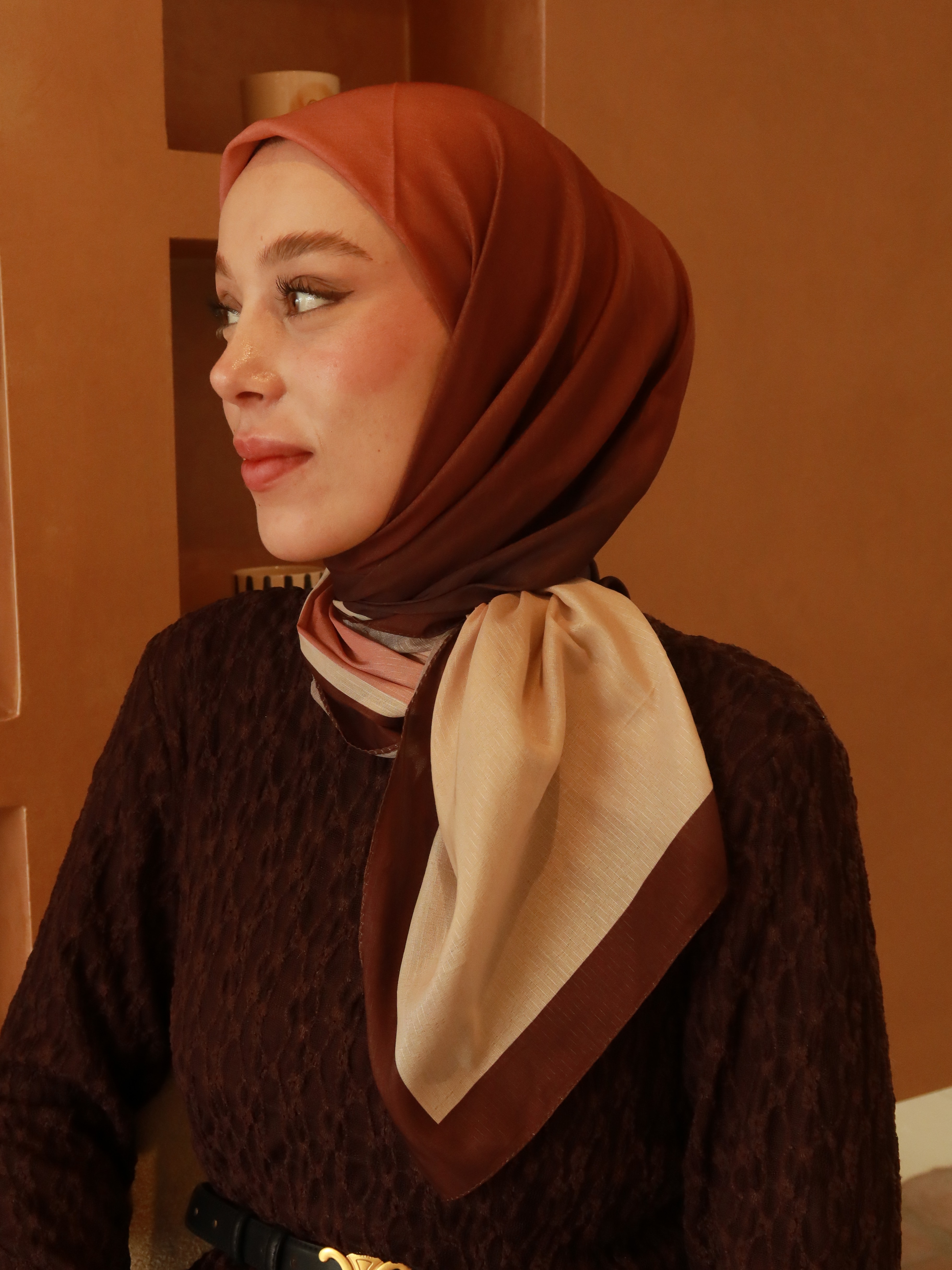 Thalya Desen Lina Eşarp - Kakao-İğde