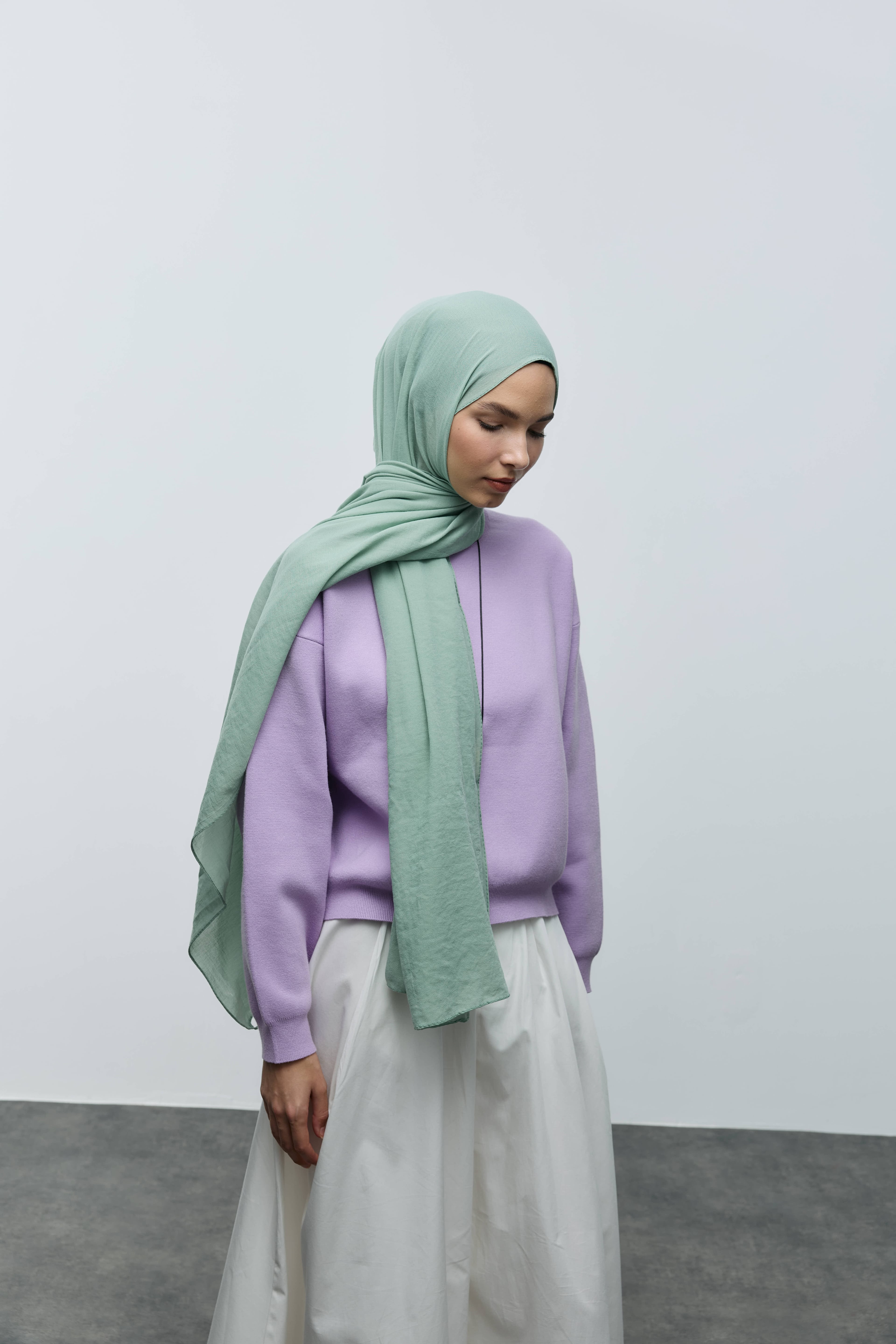 Krash Cotton Shawl - Mint Green