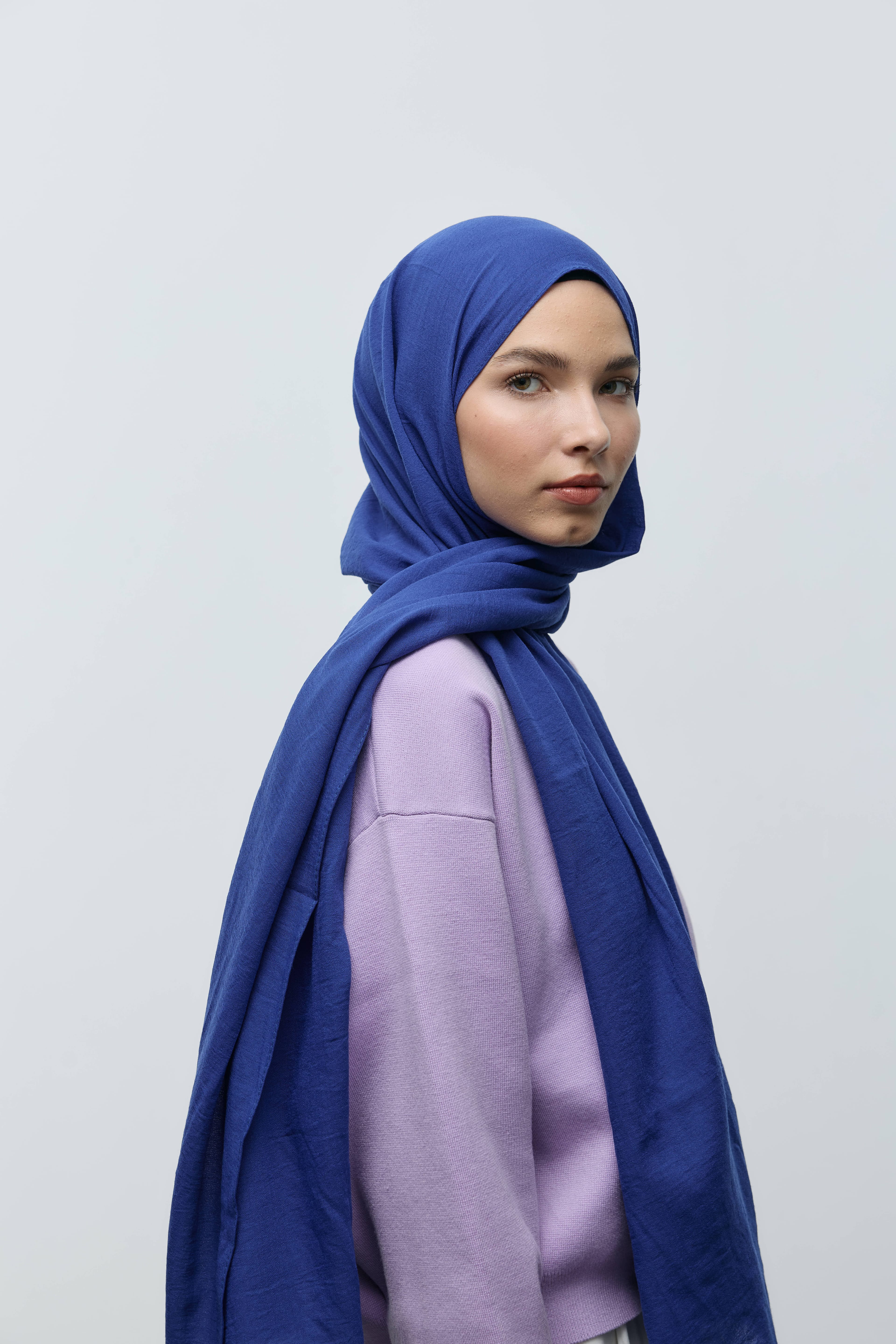 Krash Cotton Shawl - Indigo