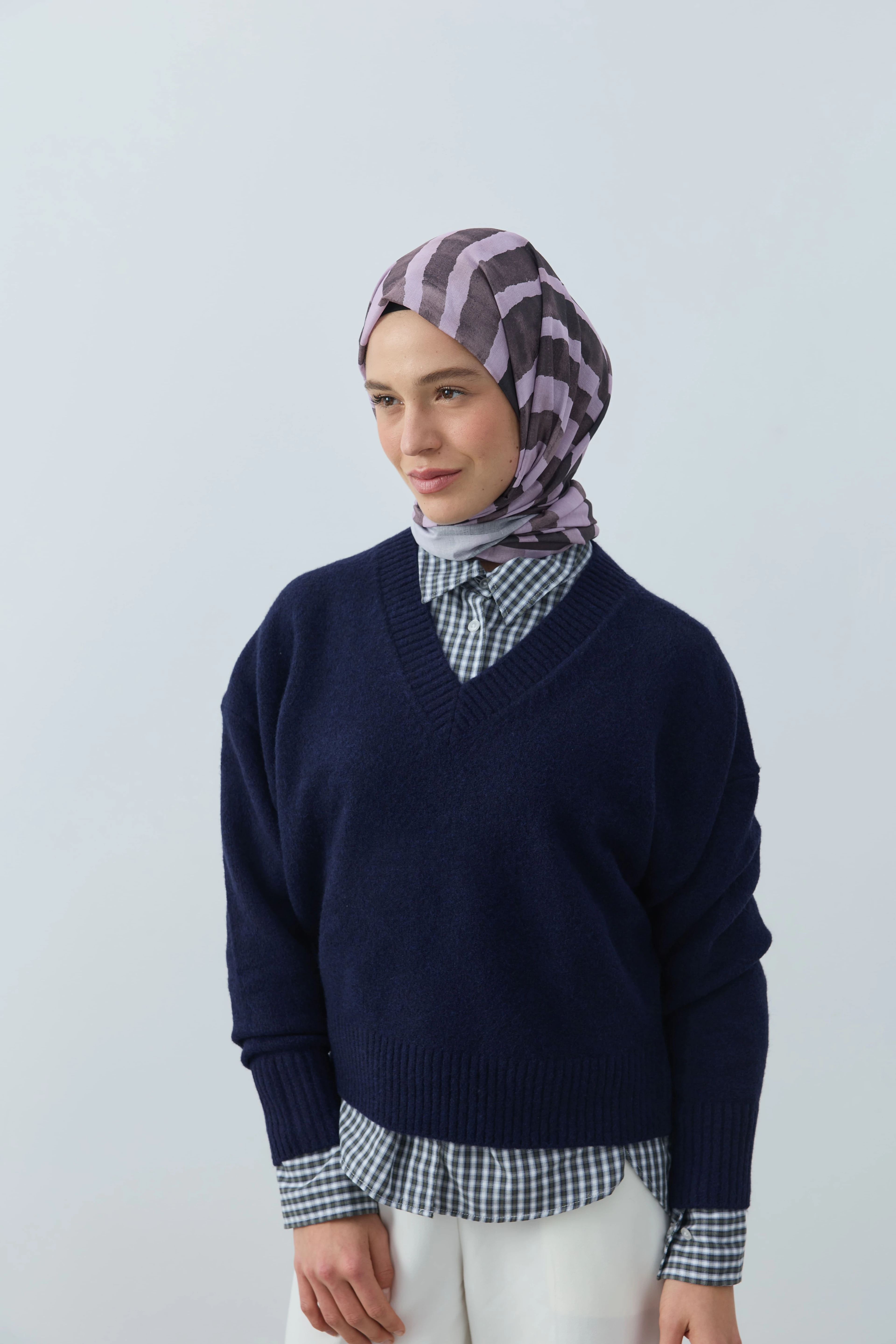 Curvella Desen Lina Şal - Rubin