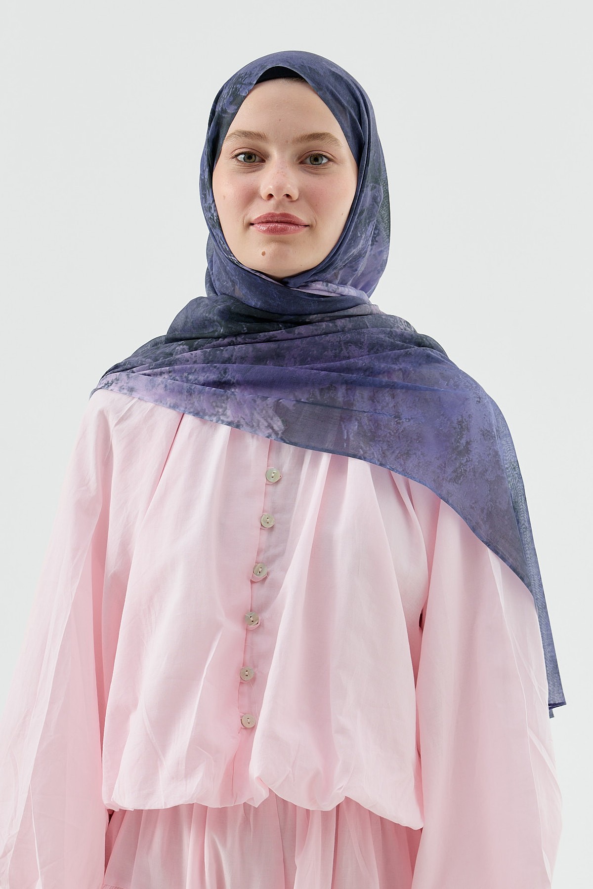 Viola Desen Aya Şal - Mor-Eflatun