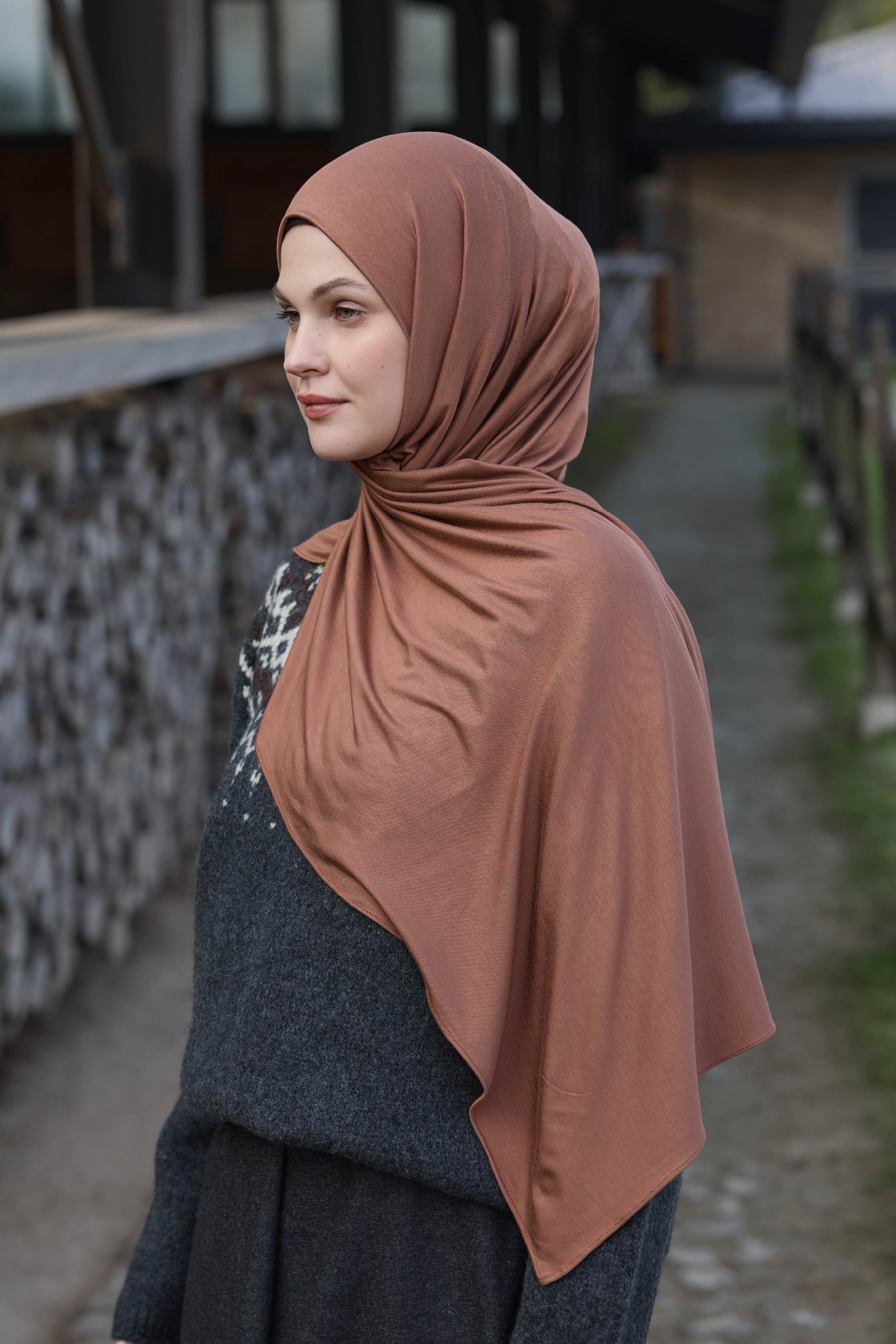 Bambu Penye Şal - Sütlü Kahve