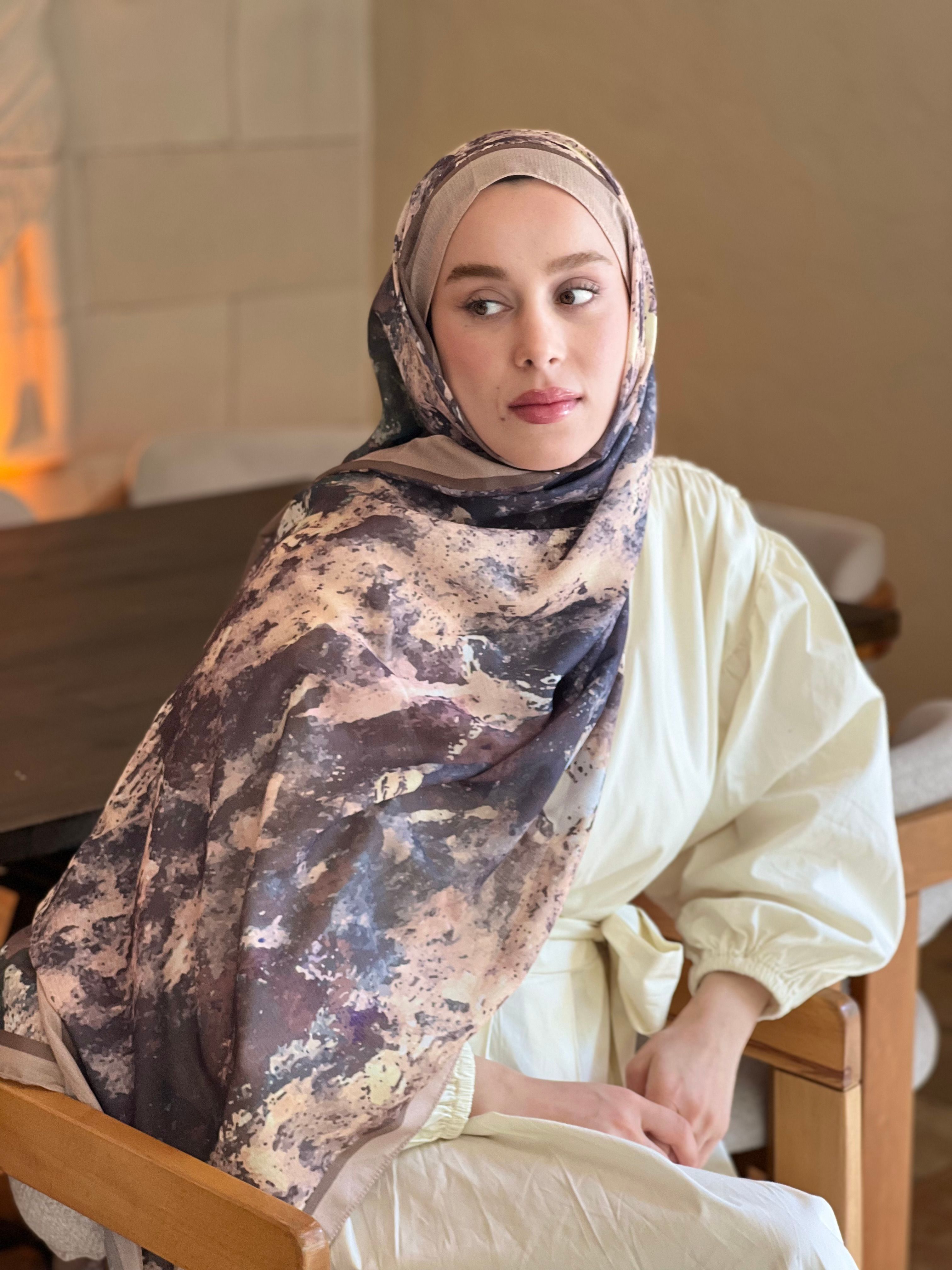 Ezgir Desen Lina Şal - İğde