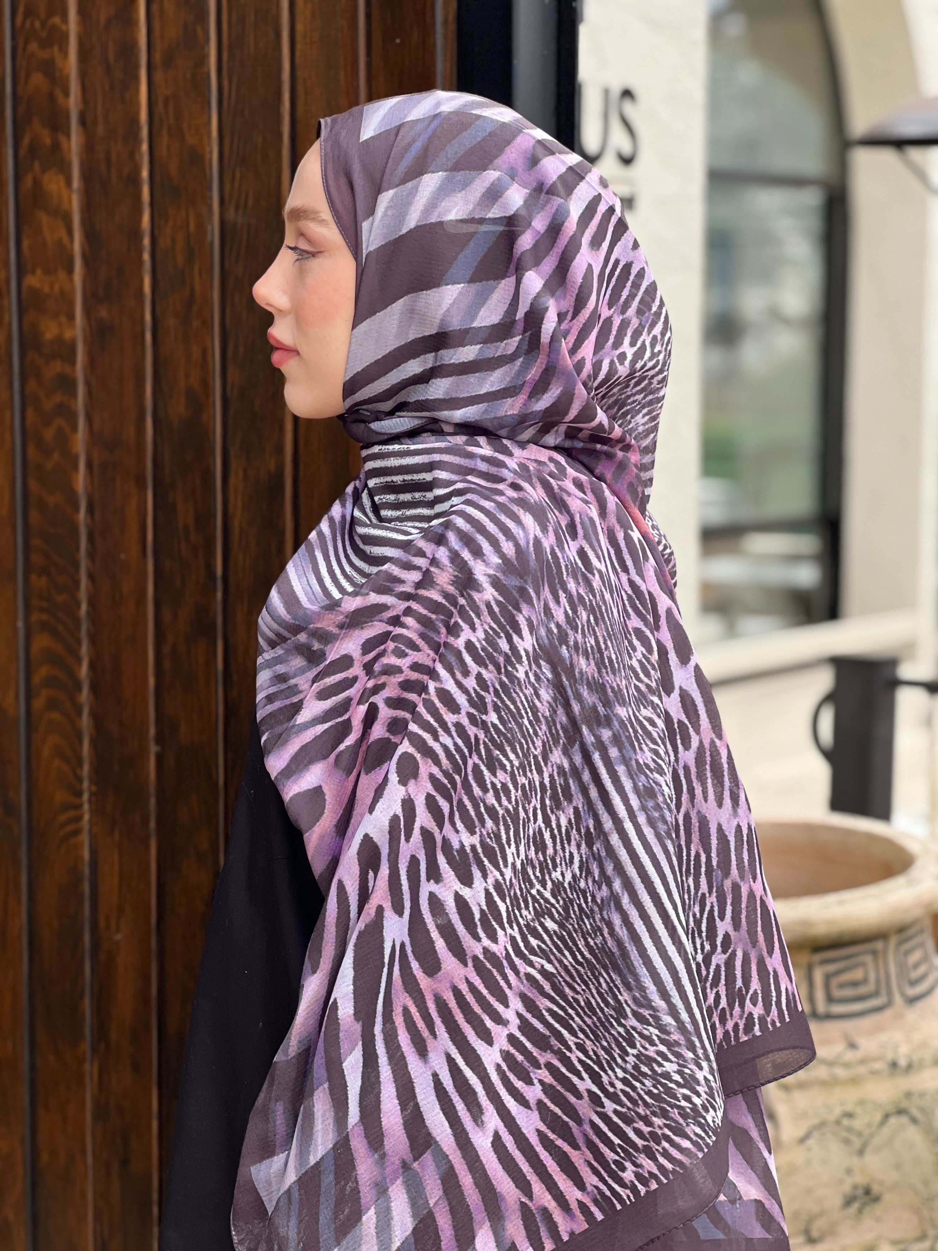 Pars Pattern Lina Shawl - Black-Pink