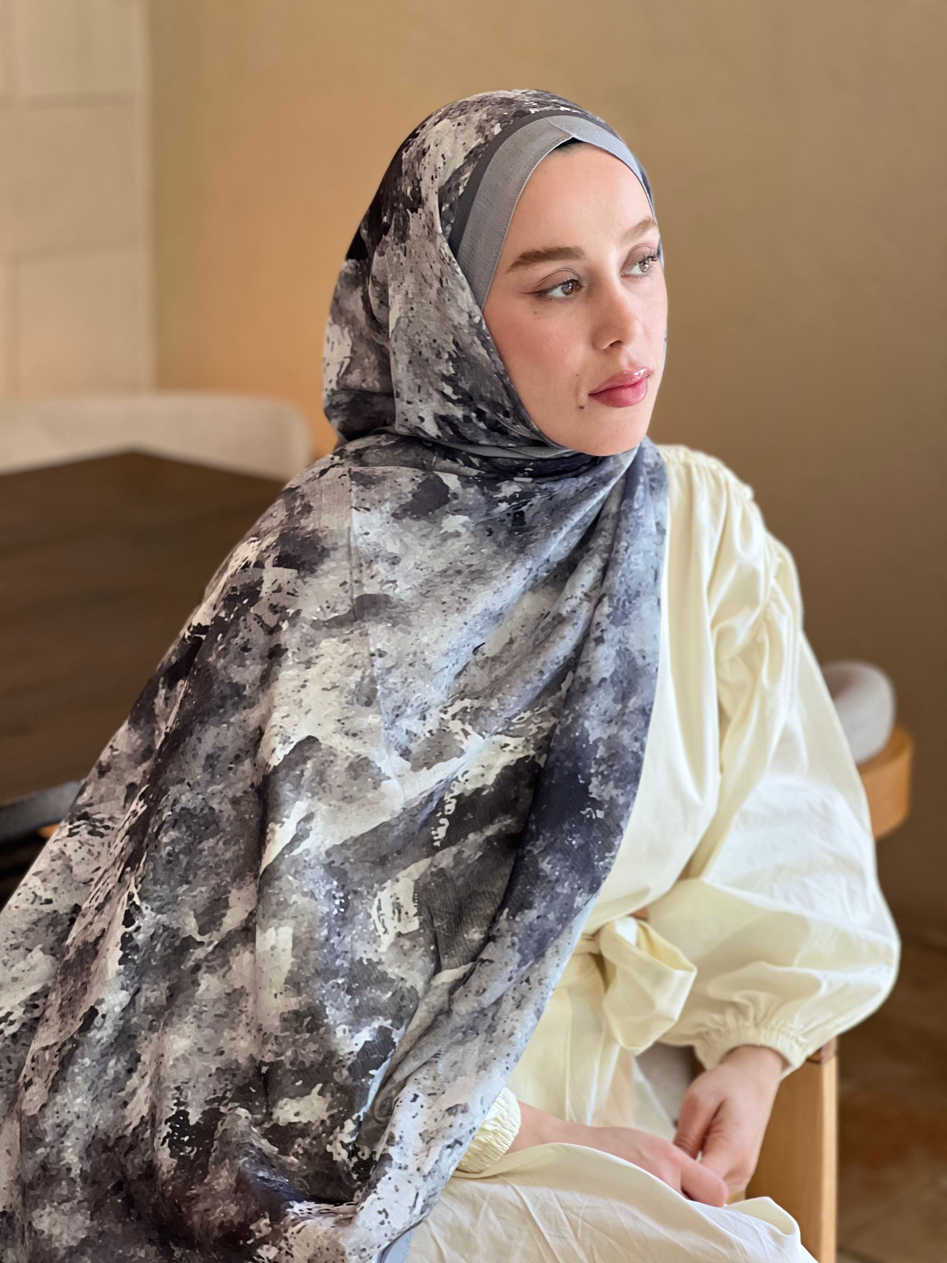 Ezgir Desen Lina Şal - Gri