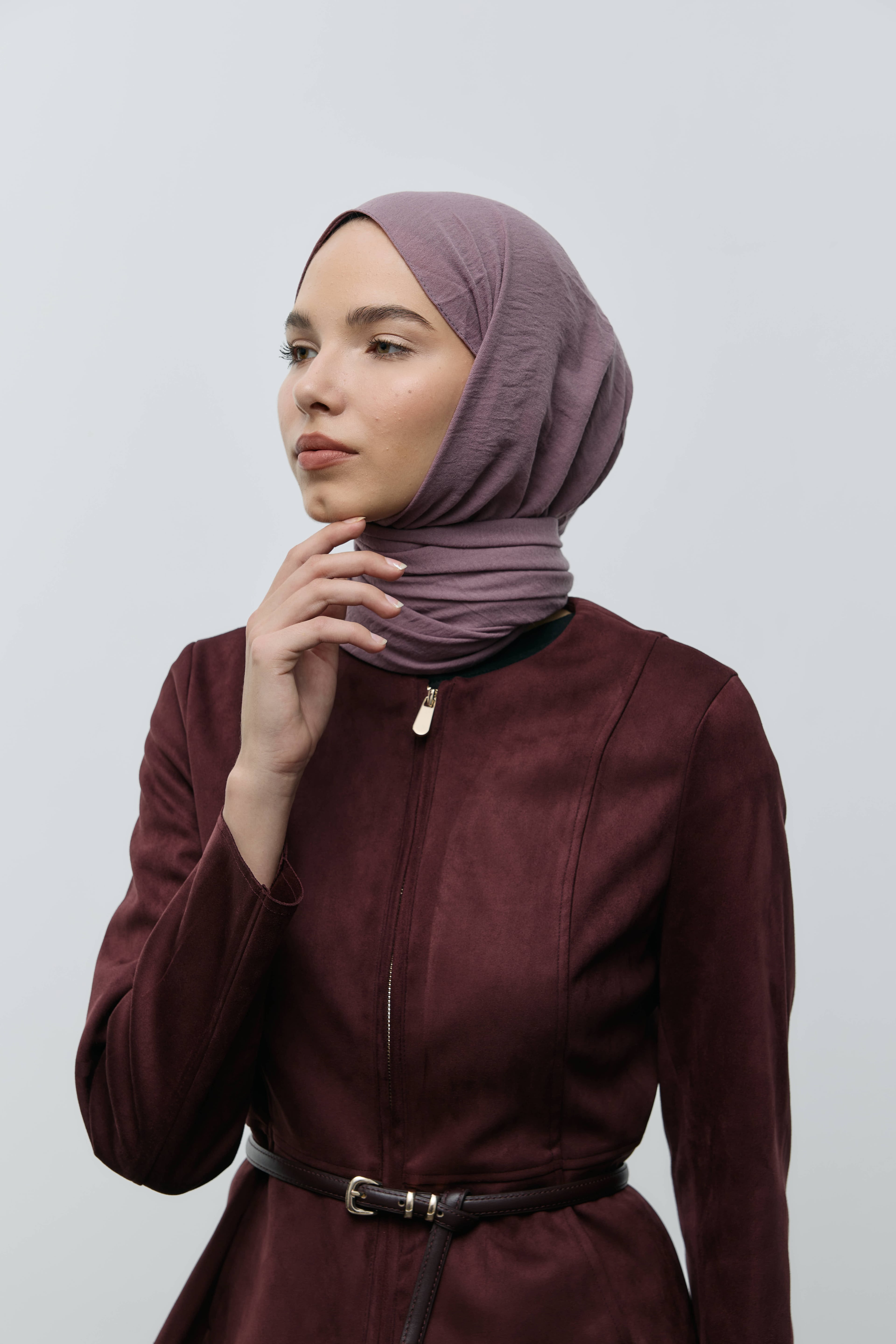 Krash Cotton Shawl - Dusty Brown