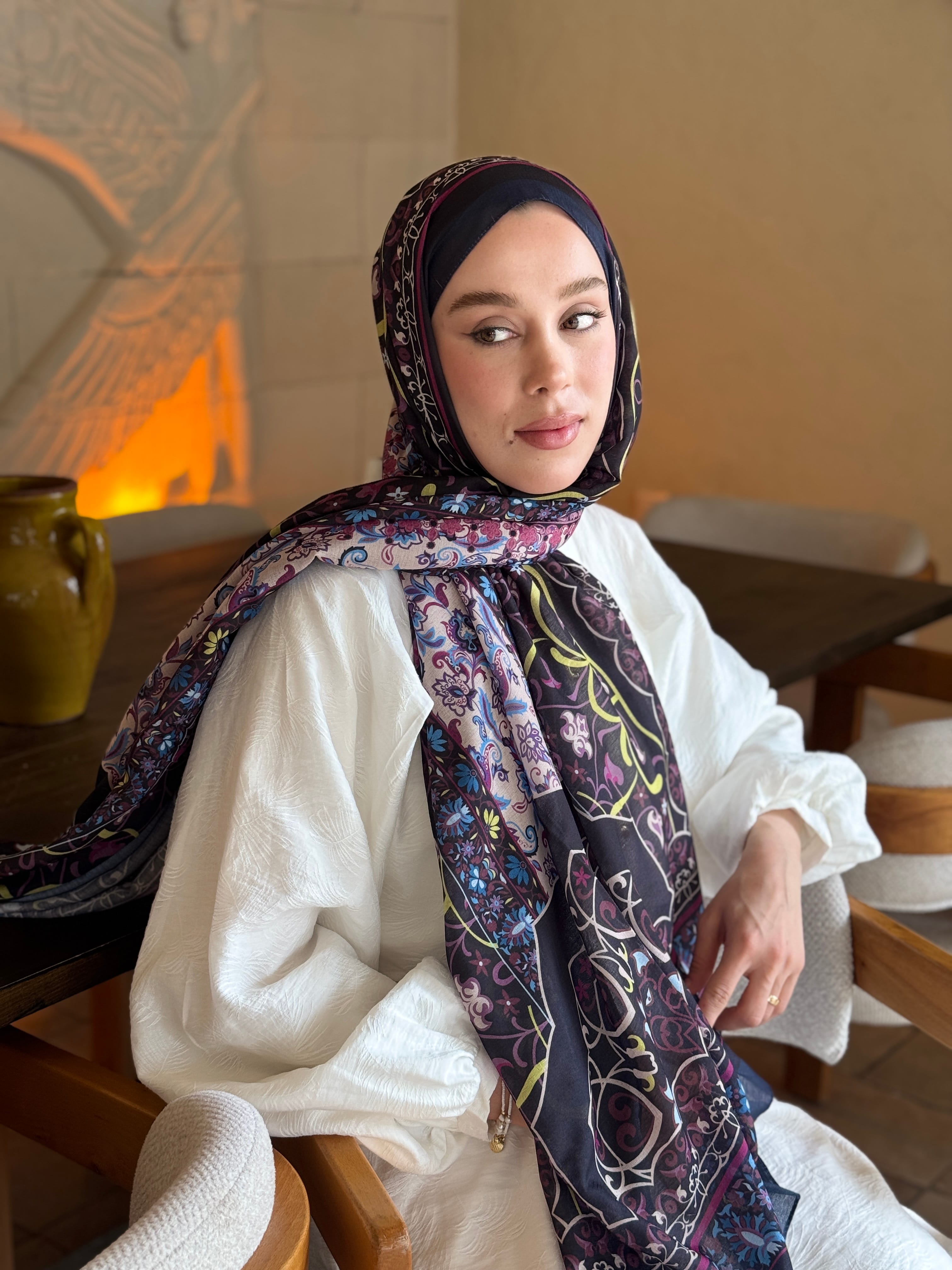 Pıtrak Desen Lina Şal
