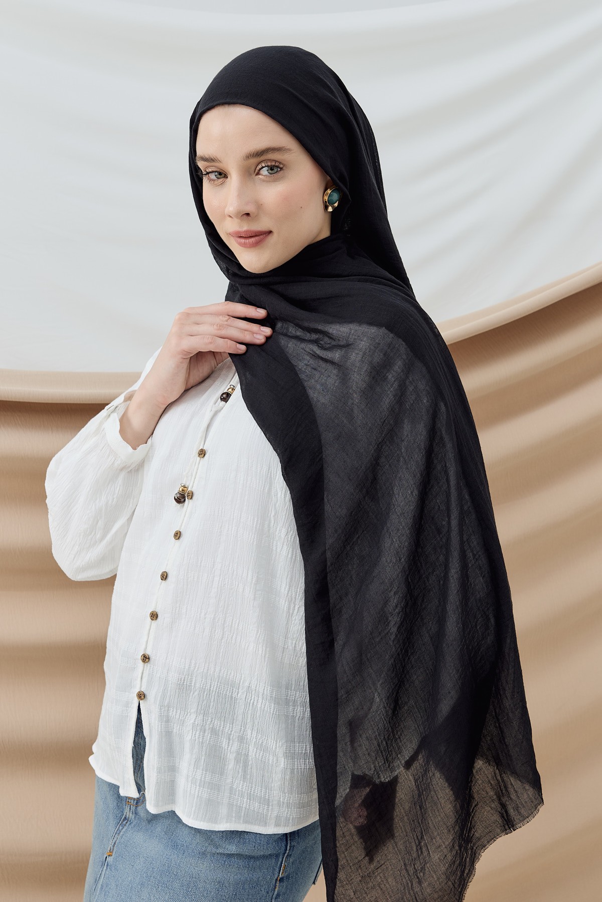 Aya Serisi Şal - Siyah