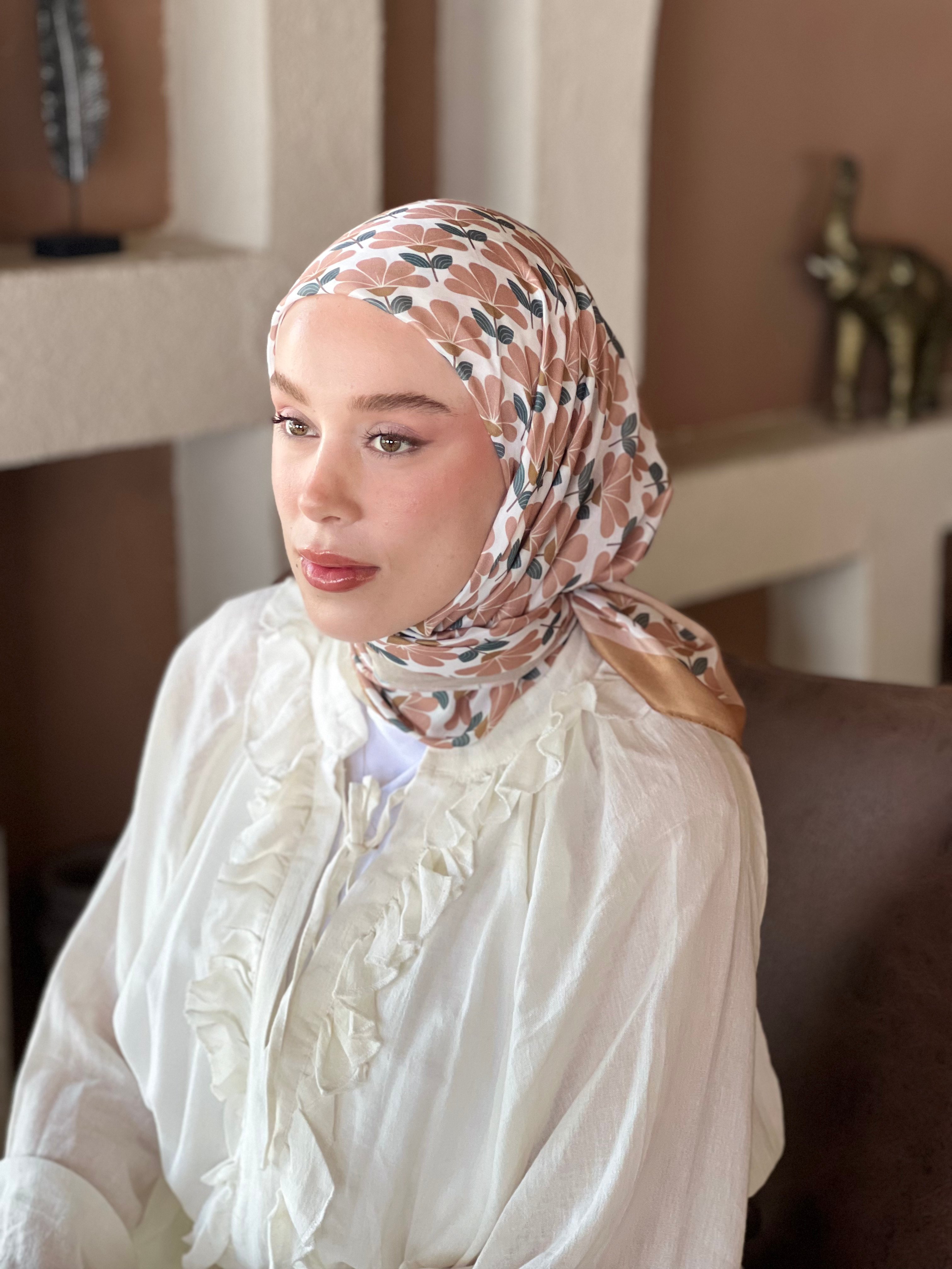 Yonca Desen Pamuk Eşarp - Karamel