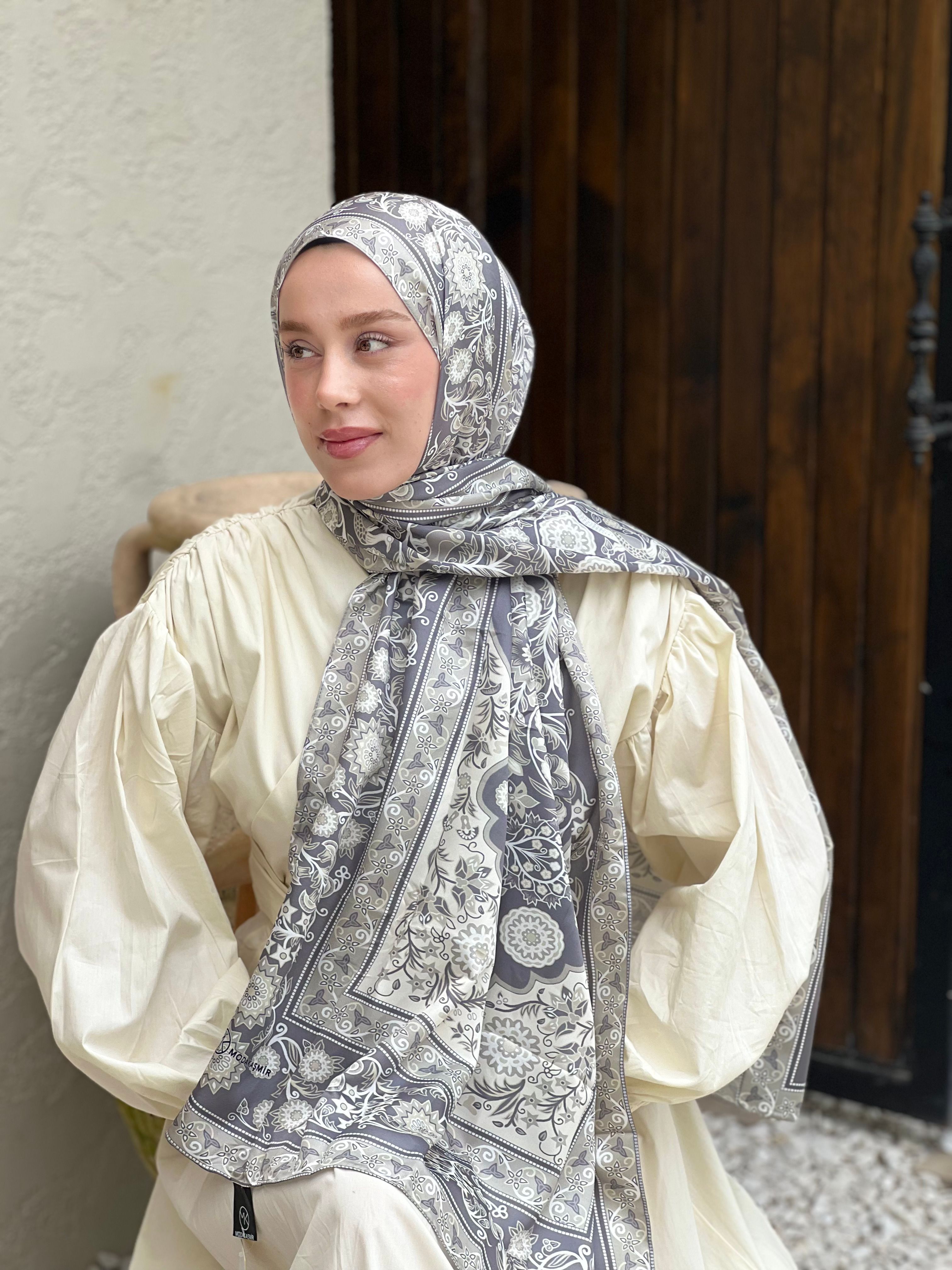 Gülce Desen Tanca Şal - Antik Bej