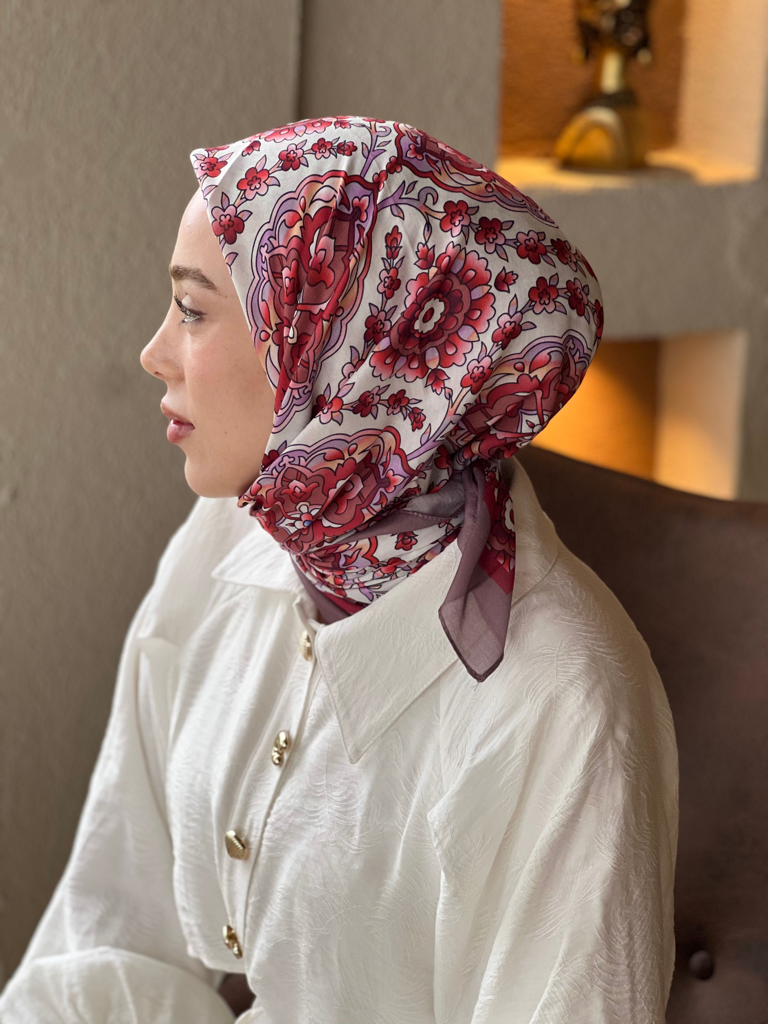 Nisan Desen Pamuk Eşarp