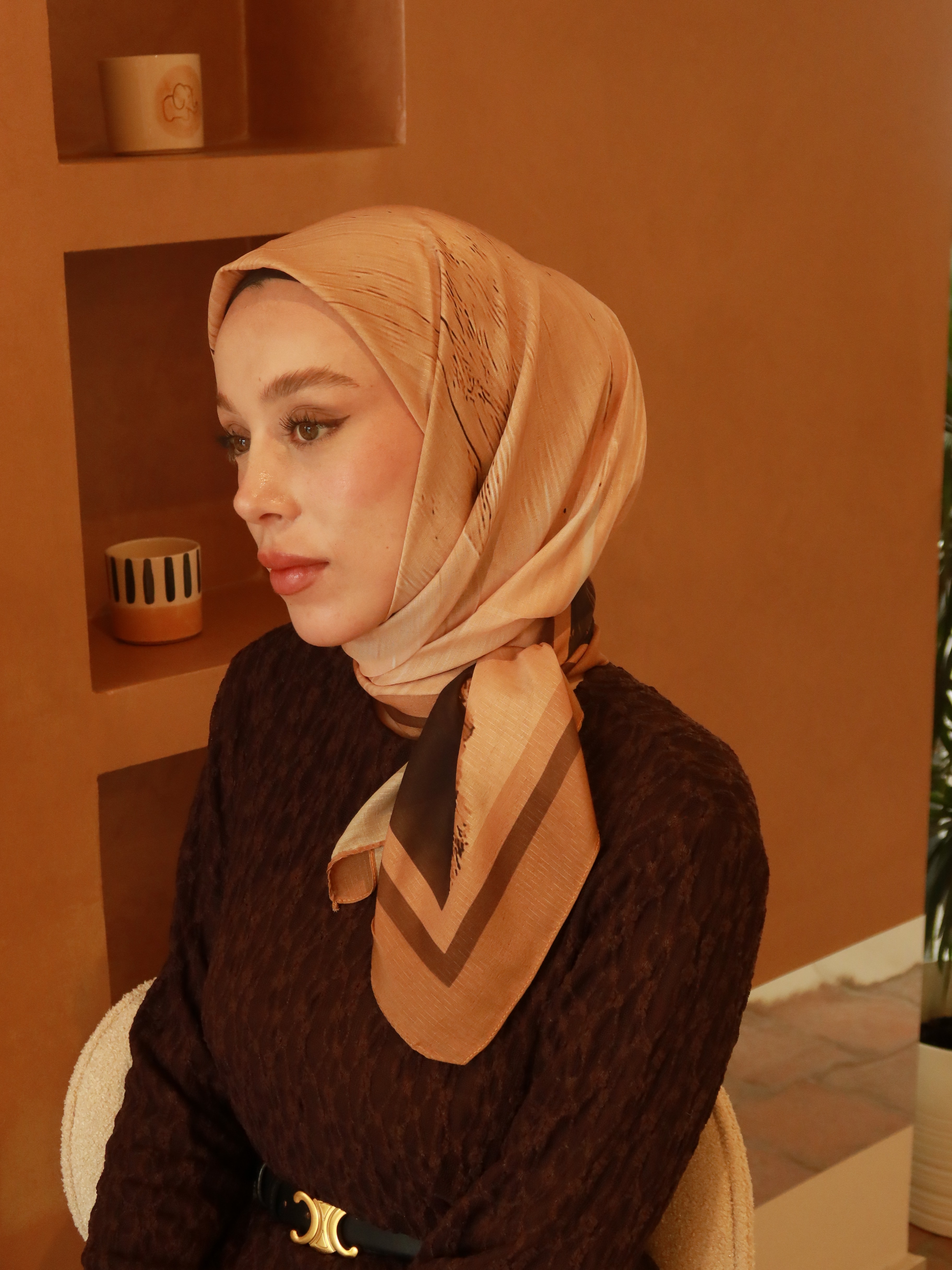 Nerith Desen Lina Eşarp - Karamel