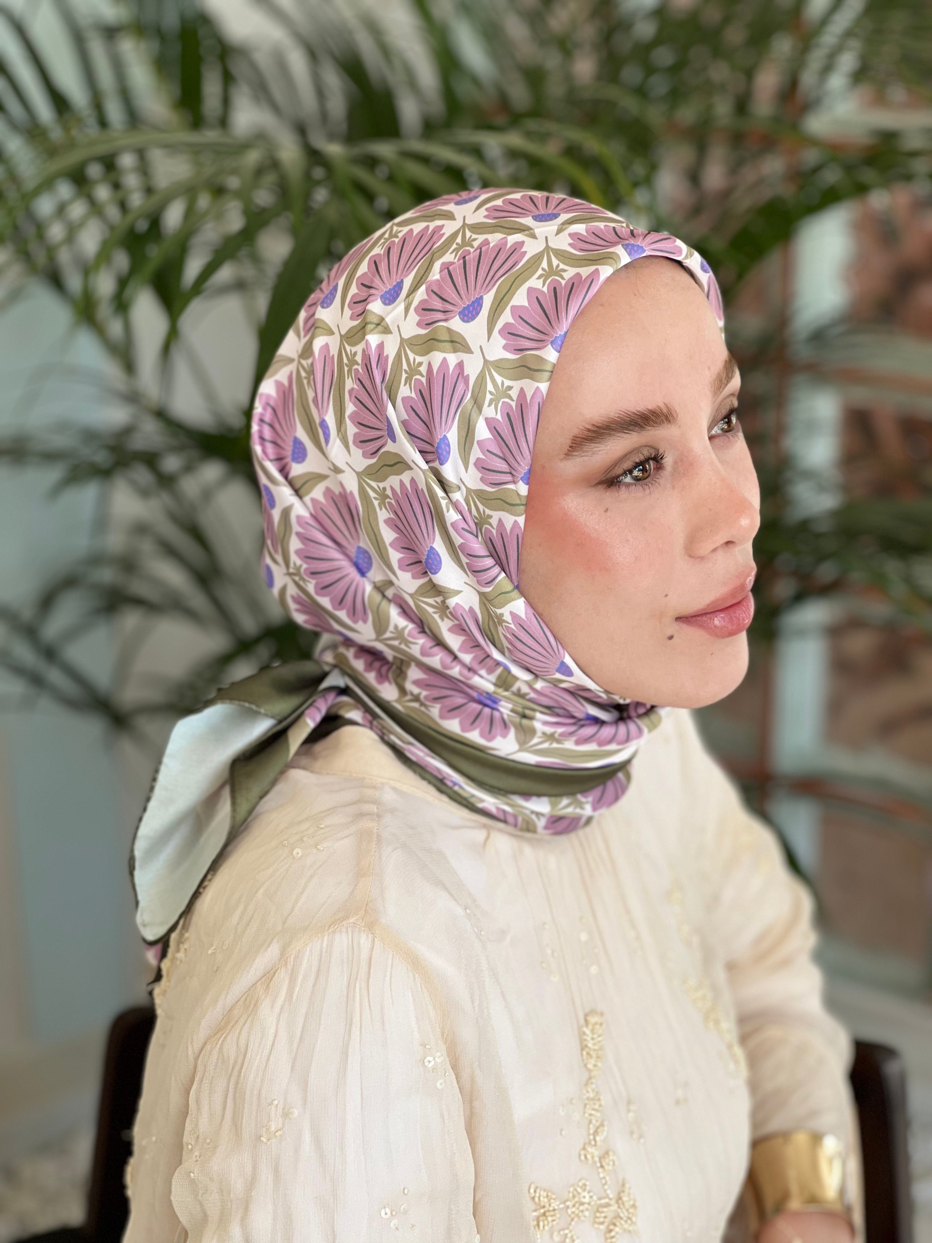 Petalia Desen Tanca Eşarp - Haki