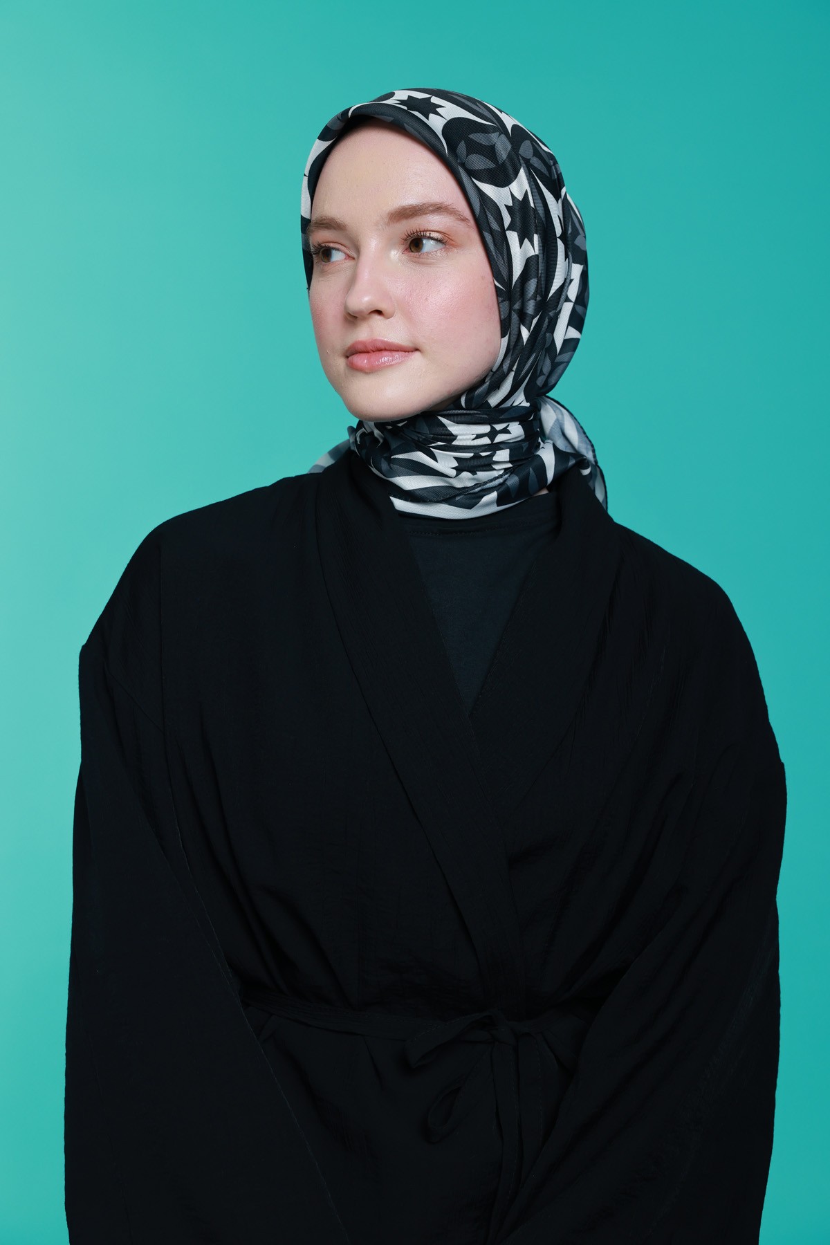 Crush Cotton Scarf - Black