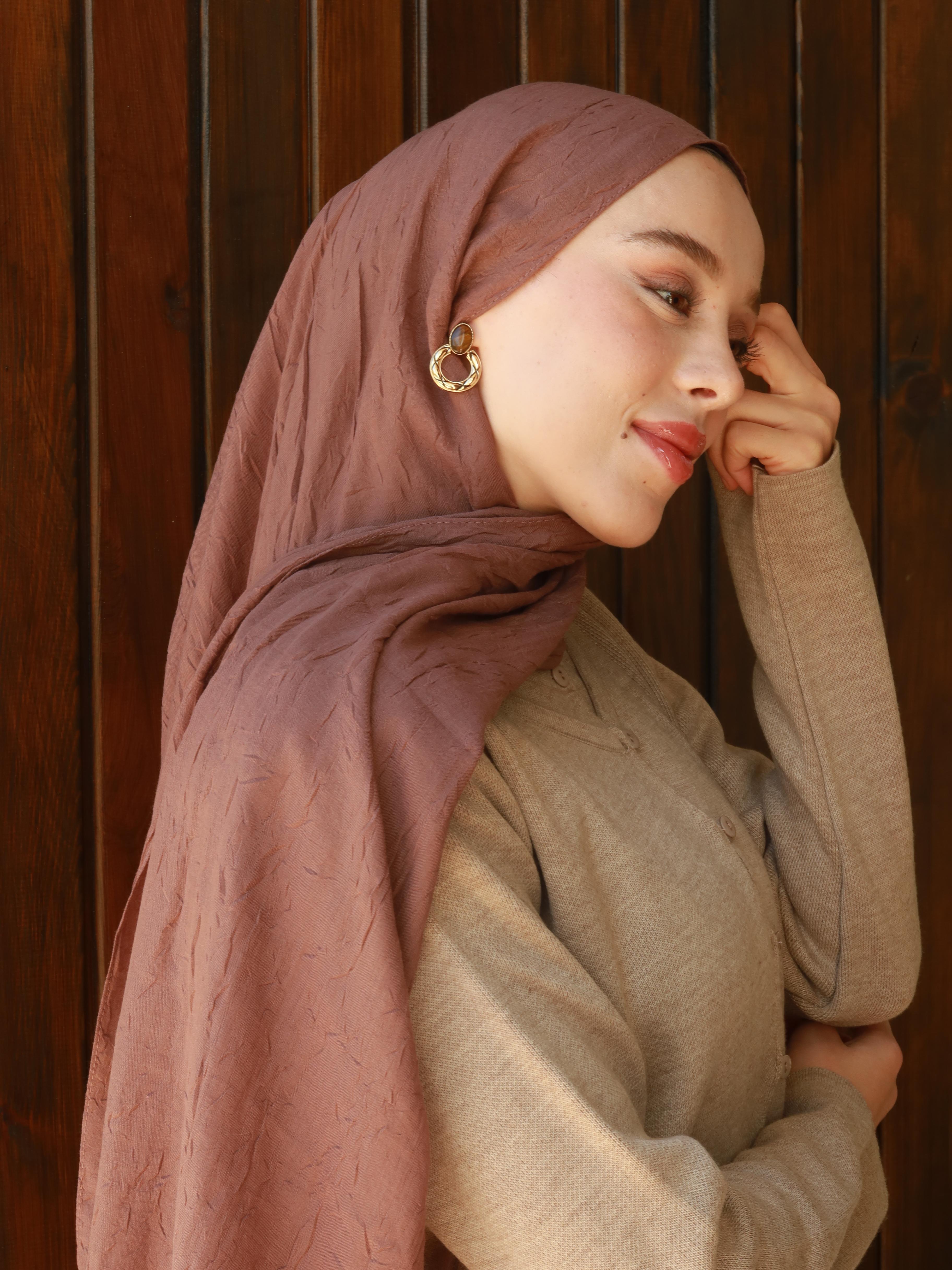 Modal Krash Shawl - Dusty Brown