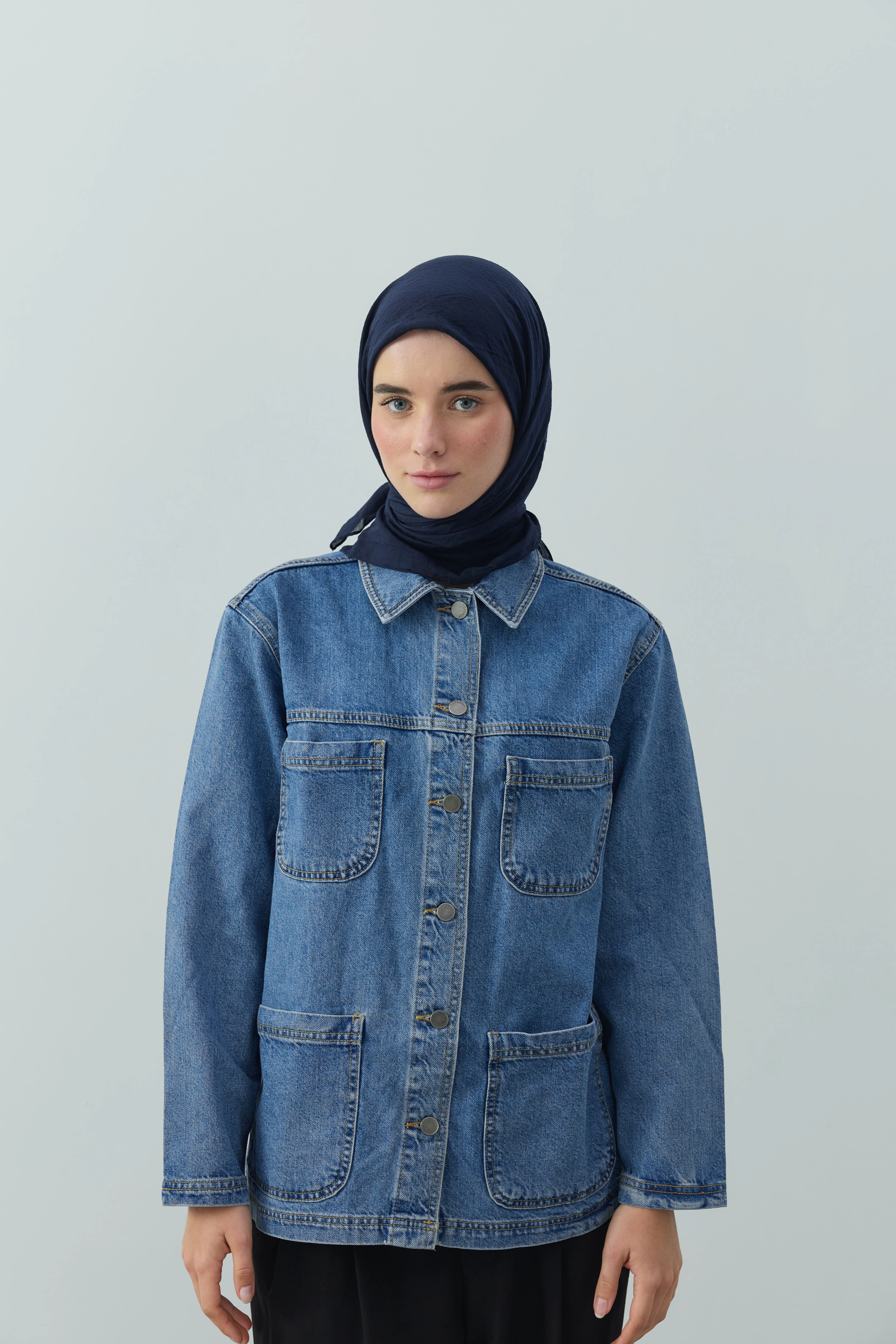 Aya Serisi Eşarp - Lacivert