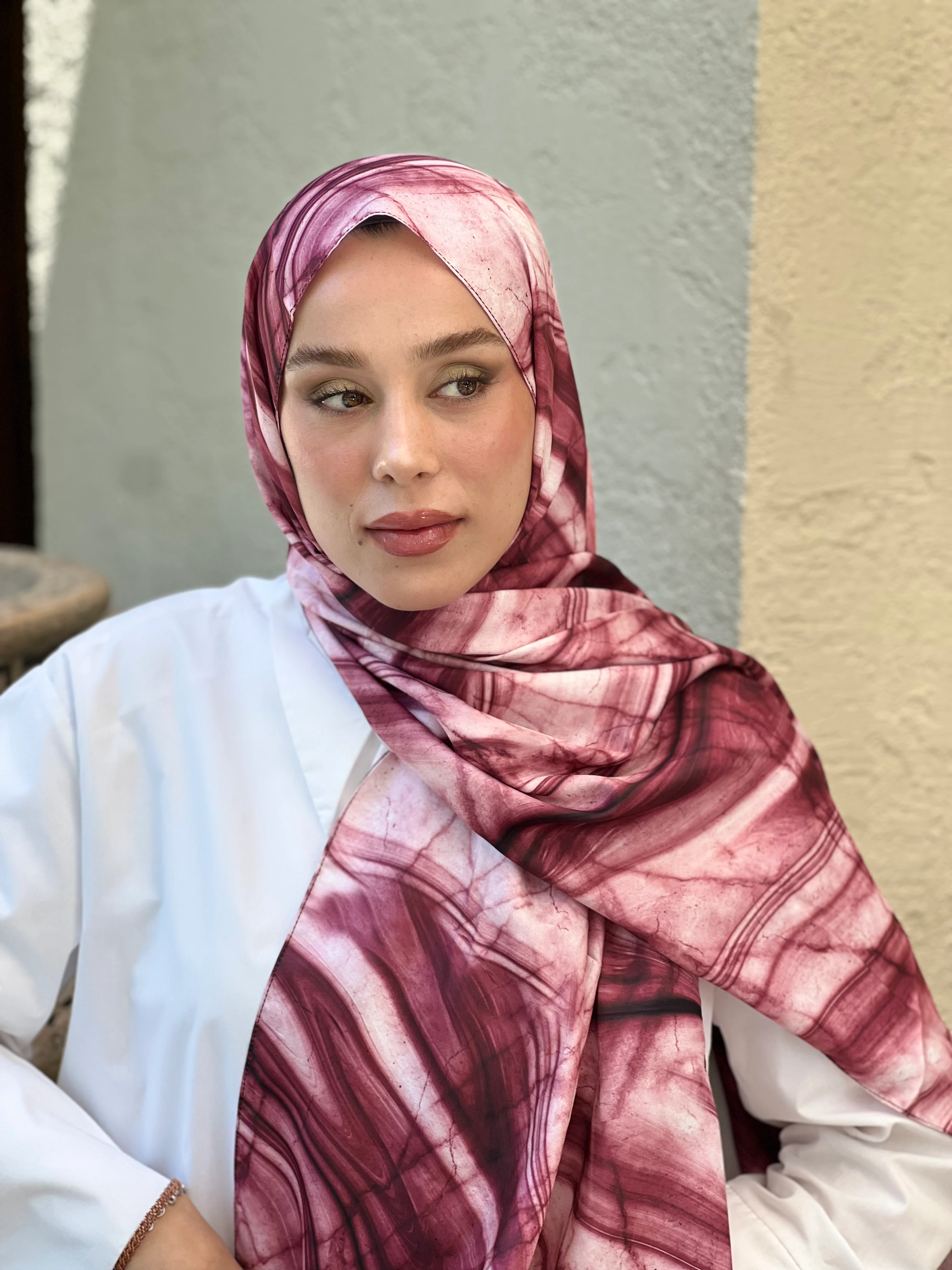 Marble Pattern Twill Shawl