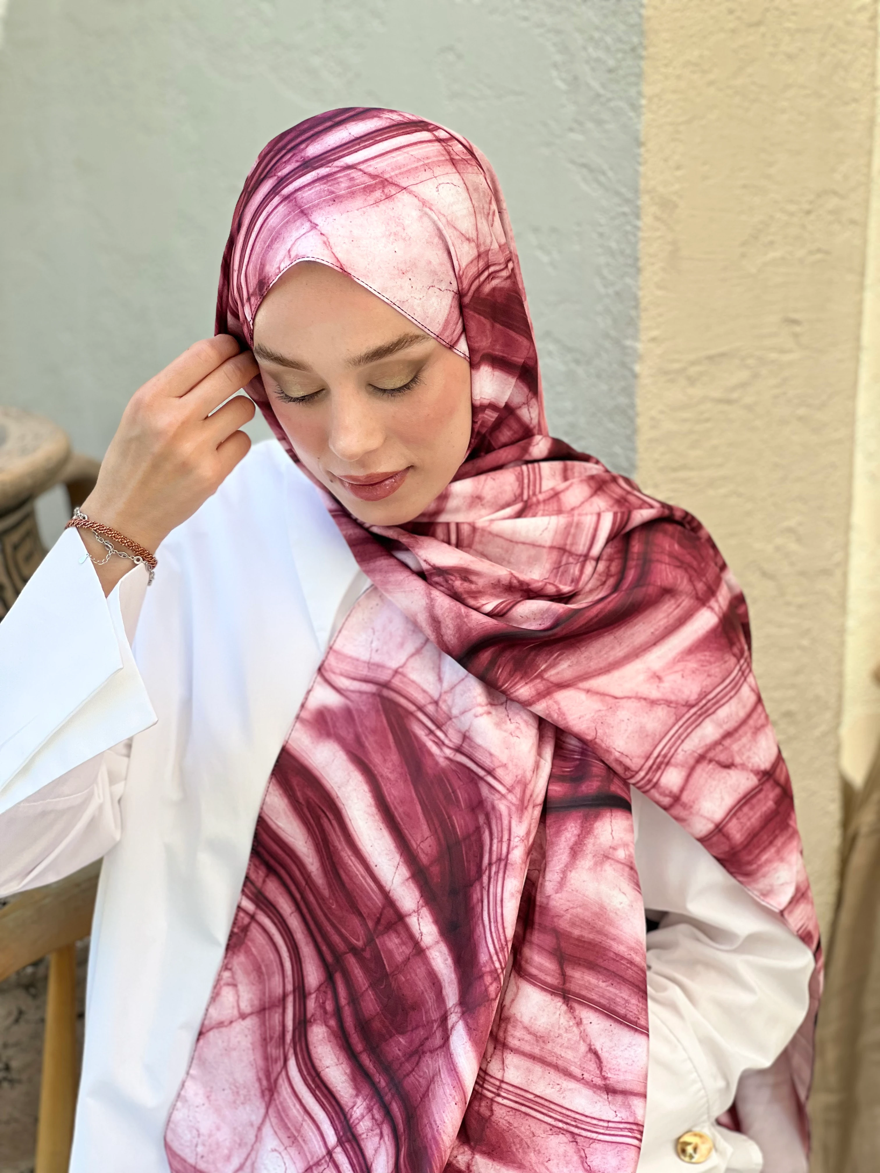 Marble Pattern Twill Shawl