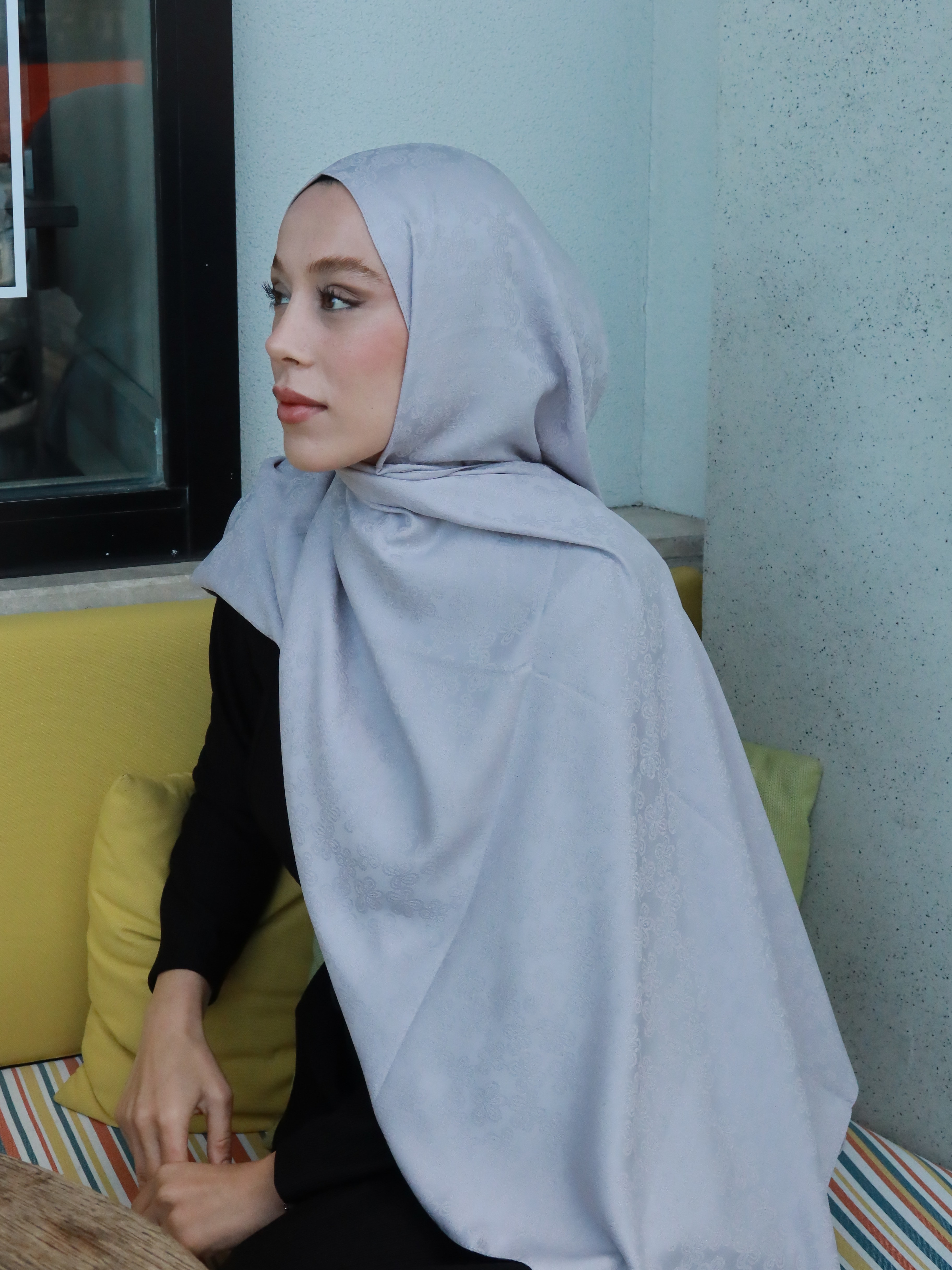 İpeksi Jakar Serisi Amber Desen - Gümüş