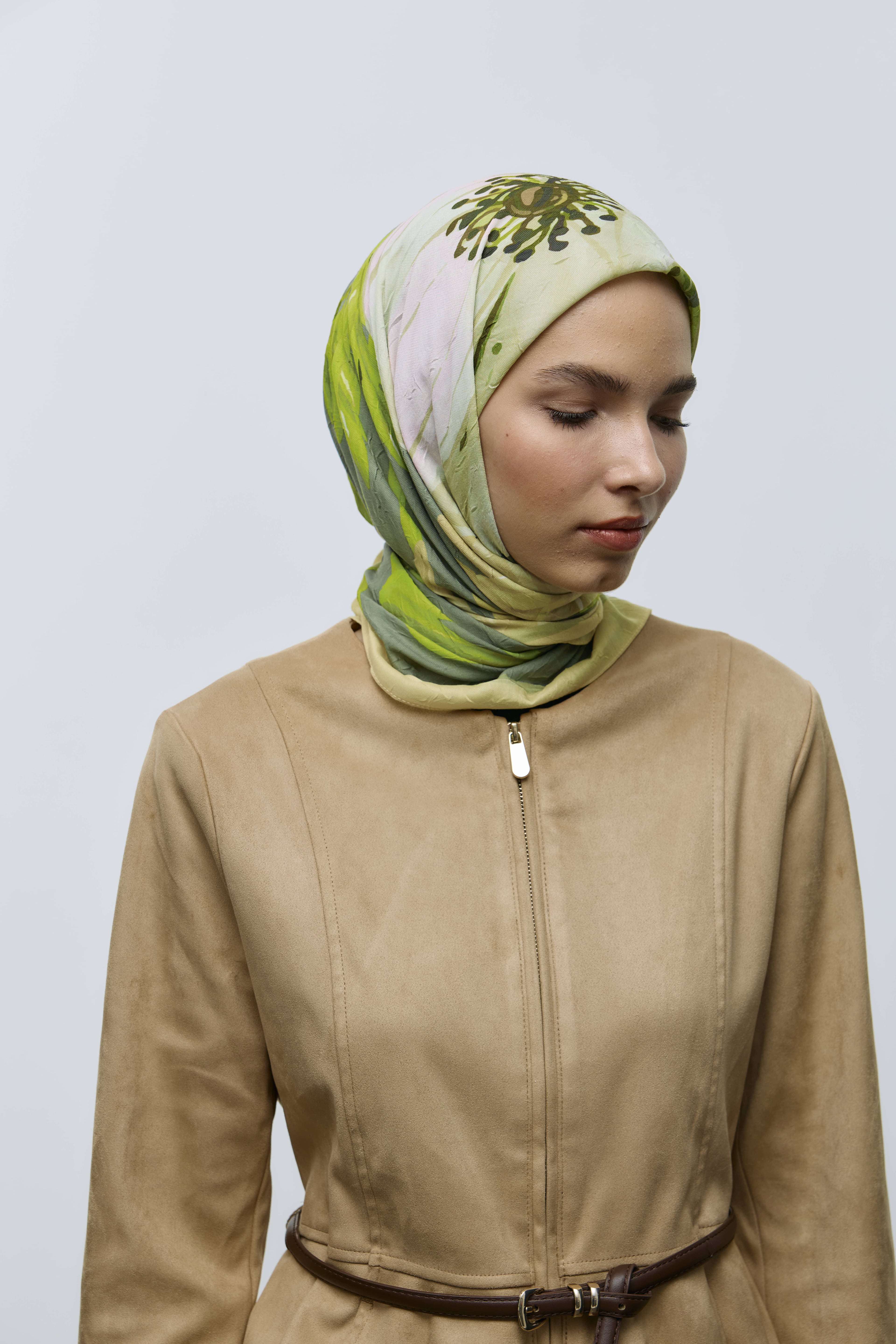 Roselith Desen Bambu Eşarp - Butter Yellow