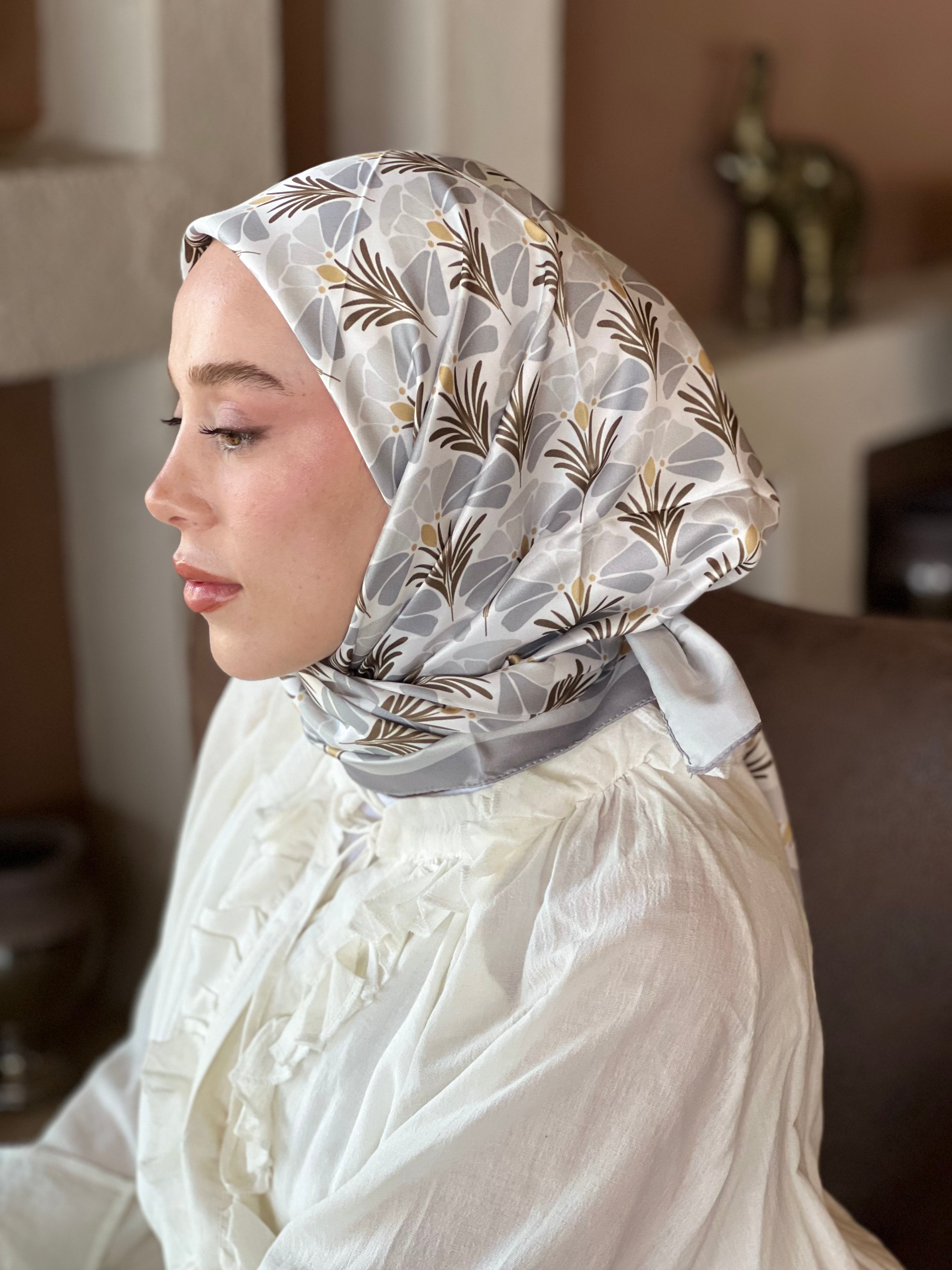 Tulinia Desen Tanca Eşarp - Gri